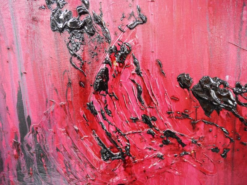 160cm x 100cm Pink Abstract Canvas Art - Modern Wall Decor for Living Room, Bedroom & Office - Handmade Designer Painting for Home & Office Decoration