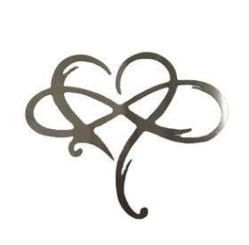 WMLBK Infinity Heart Metal Wall Art - Eternal Love Sign for Home, Bedroom, Wedding & Outdoor Decor - 16x14 Inch Romantic Wall Hanging Decoration for Anniversary, Valentine's Day & Couples Gift