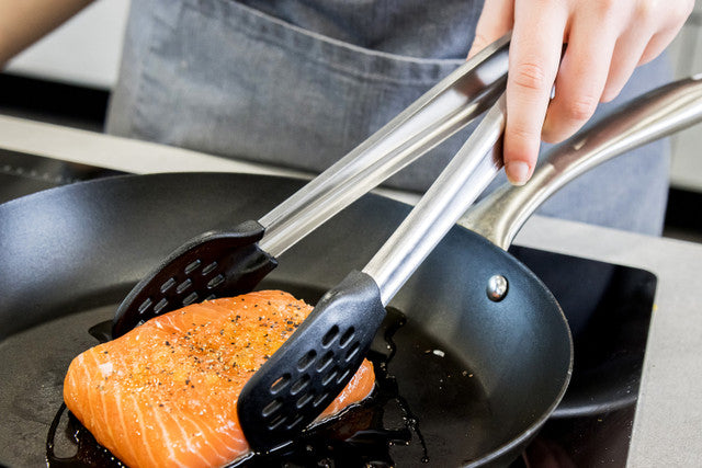 Premium 28cm Stainless Steel Food Tongs - Professional Kitchen Cooking Utensil for BBQ, Serving, Salad, and Baking - Perfect for Restaurants, Catering & Home Use