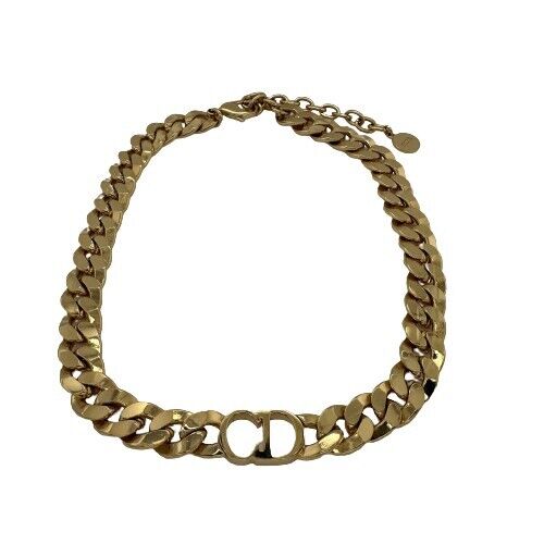 Christian Dior Danseuse Étoile Gold Choker Necklace - Luxury CD Pendant Jewelry for Women, Perfect for Parties, Weddings & Special Occasions