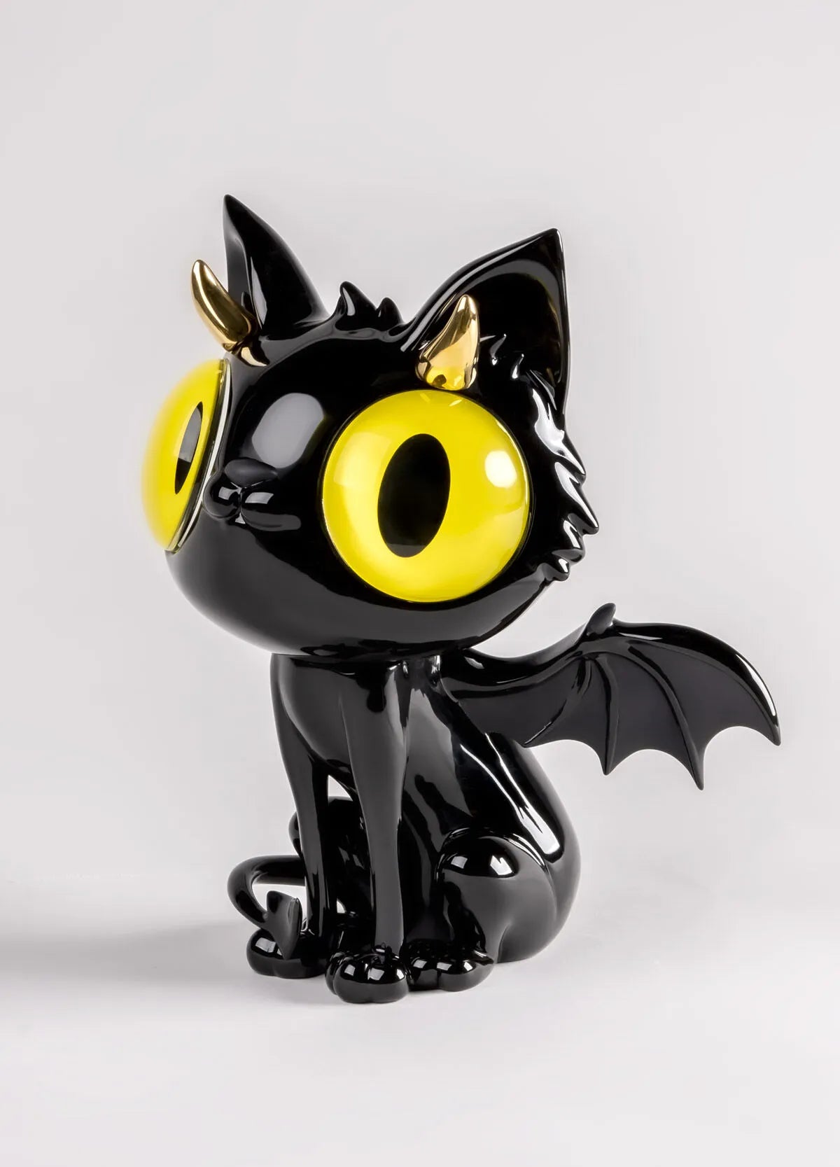 Little Devil Cat Sculpture by Javier Calleja - Cute Art Figurine for Home Decor, Office Display & Gift Giving