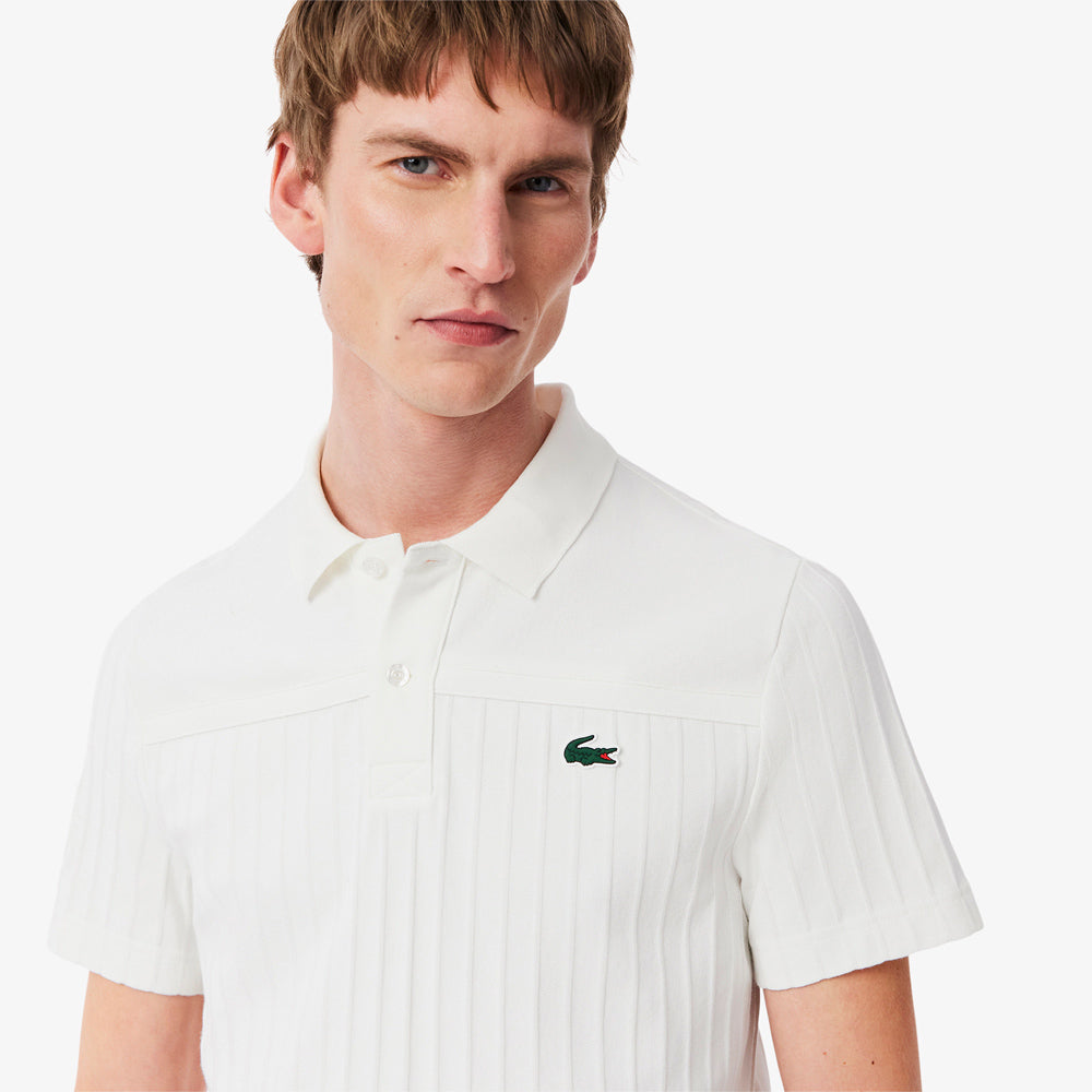 Lacoste Men's Heritage Ultra Dry Tennis Polo Shirt - Breathable, Moisture-Wicking, Classic Fit - White - Perfect for Tennis, Golf & Casual Wear
