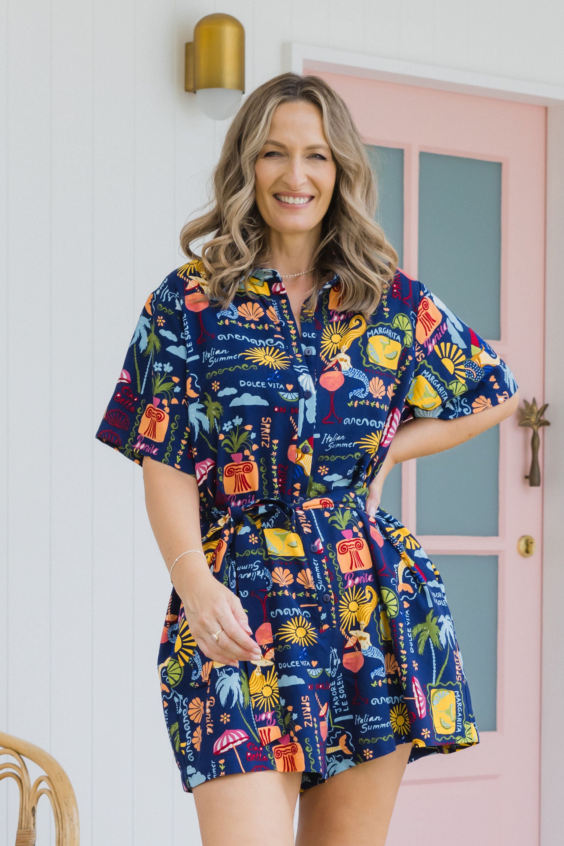 Giulia Playsuit - Stylish Euro Summer Romper Jumpsuit for Women | Perfect for Beach Vacations, Music Festivals & Summer Outings