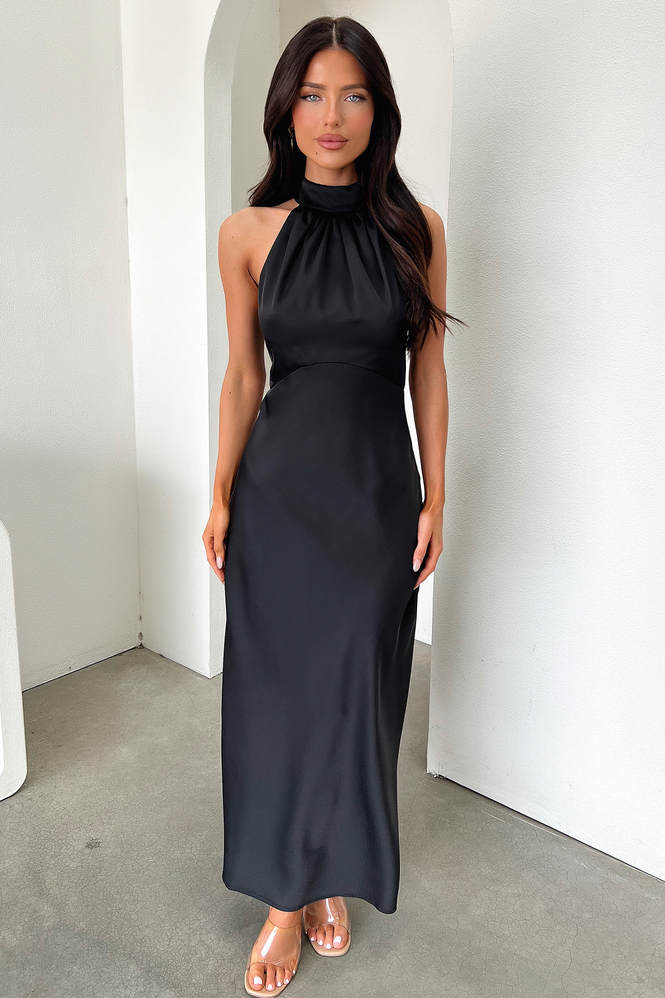 Elegant Daphne Black Dress for Women - Perfect for Parties, Weddings & Evening Events