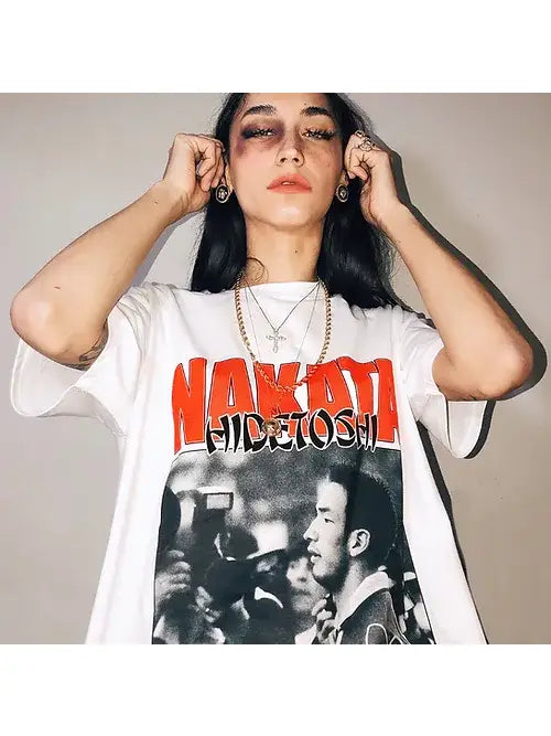 Vintage Football Nakata T-Shirt - Retro Japanese Soccer Jersey for Fans & Collectors - Perfect for Game Day, Cosplay & Streetwear