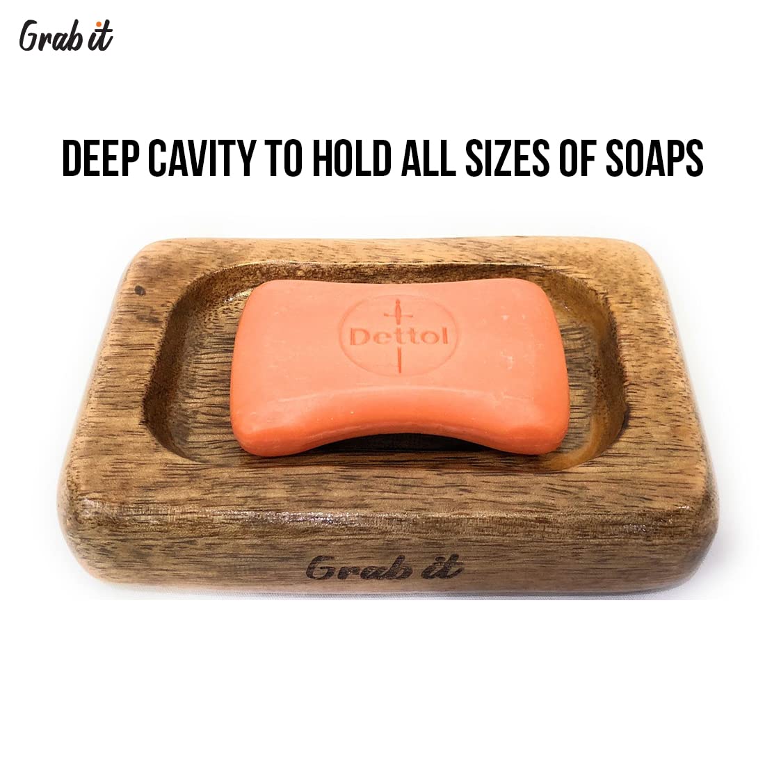 Premium Mango Wood Soap Dish - Handmade Natural Wooden Soap Holder for Bathroom, Shower & Kitchen | Eco-Friendly Bath Accessory for Spa, Vanity & Farmhouse Decor