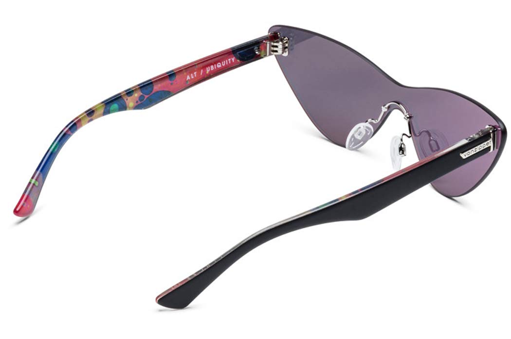 VonZipper Men's Alt - Ubiquity Sunglasses for Outdoor Sports & Driving, Black/Red Frame, UV Protection, Polarized Lenses, Lightweight & Durable for Hiking, Cycling, Beach & Everyday Wear