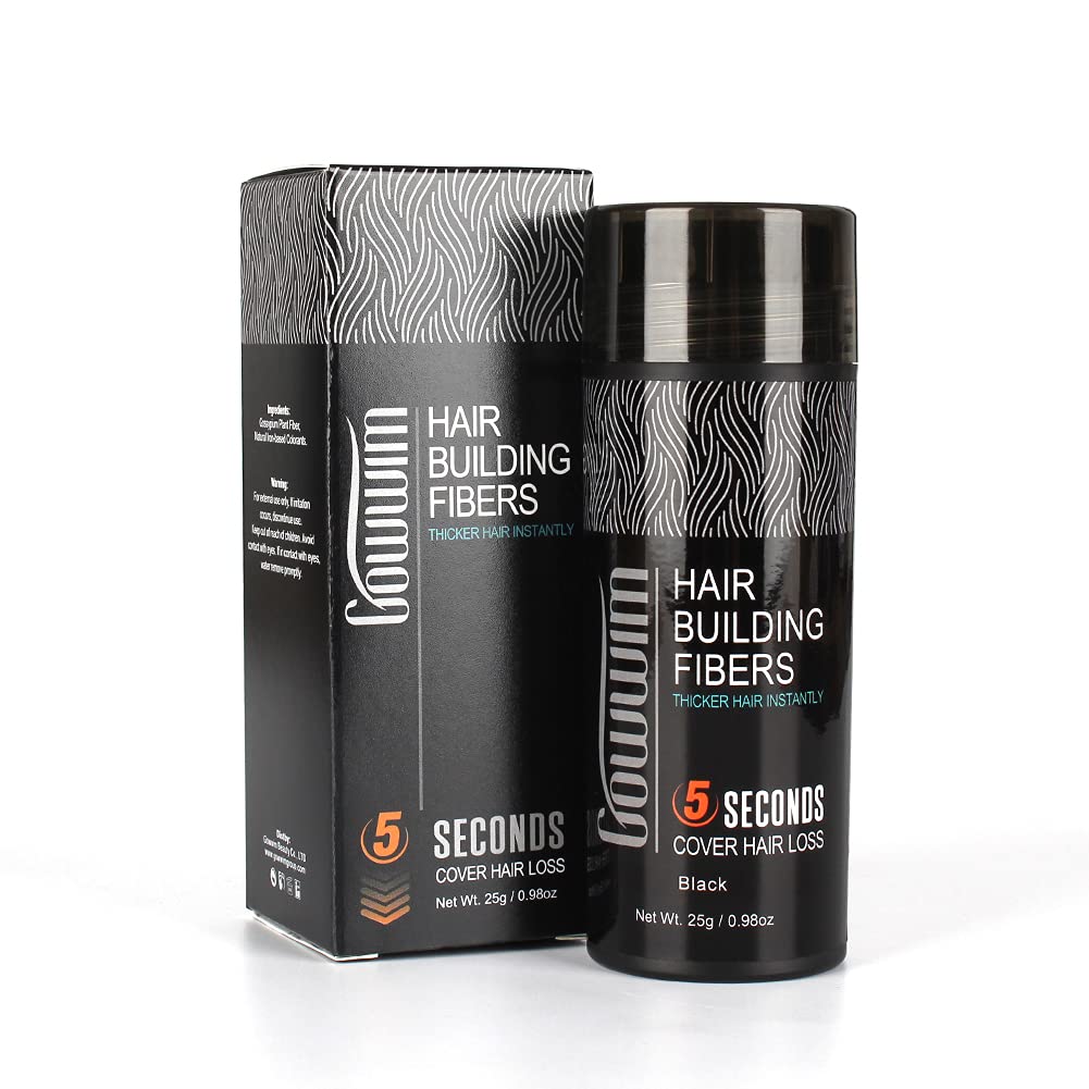 Gowwim Hair Building Fibers Powder for Thinning Hair & Baldness - Medium Brown | Natural-Looking Hair Thickener for Men & Women | Perfect for Daily Use, Special Occasions & Confidence Boosting