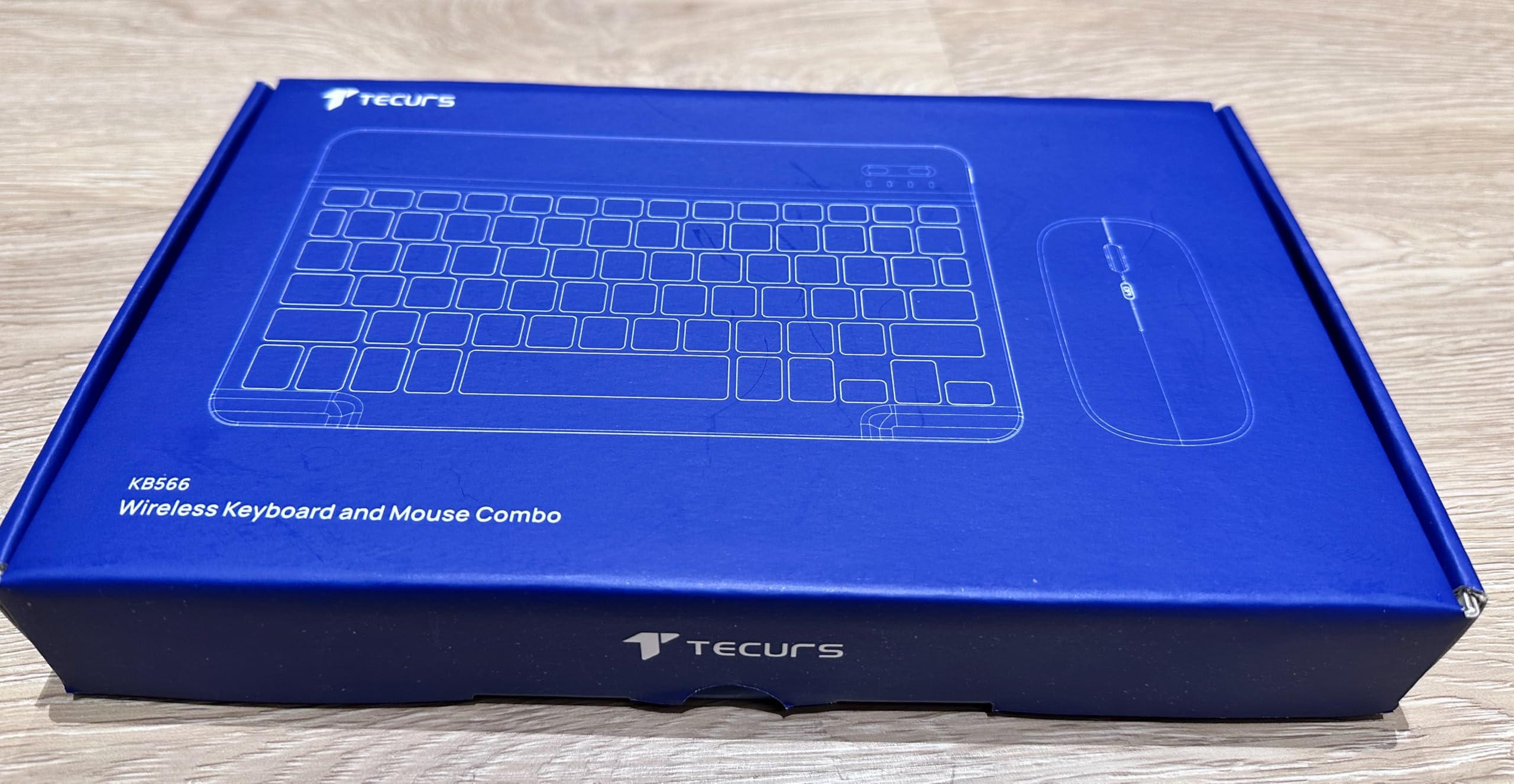 TECURS Wireless Bluetooth Keyboard and Mouse Combo - 7-Color Backlit Rechargeable for iPad 10th/9th/8th Gen, iPad Pro/Air/Mini (iPadOS 13+) - White Grey - Perfect for Home Office, Remote Work & iPad Productivity