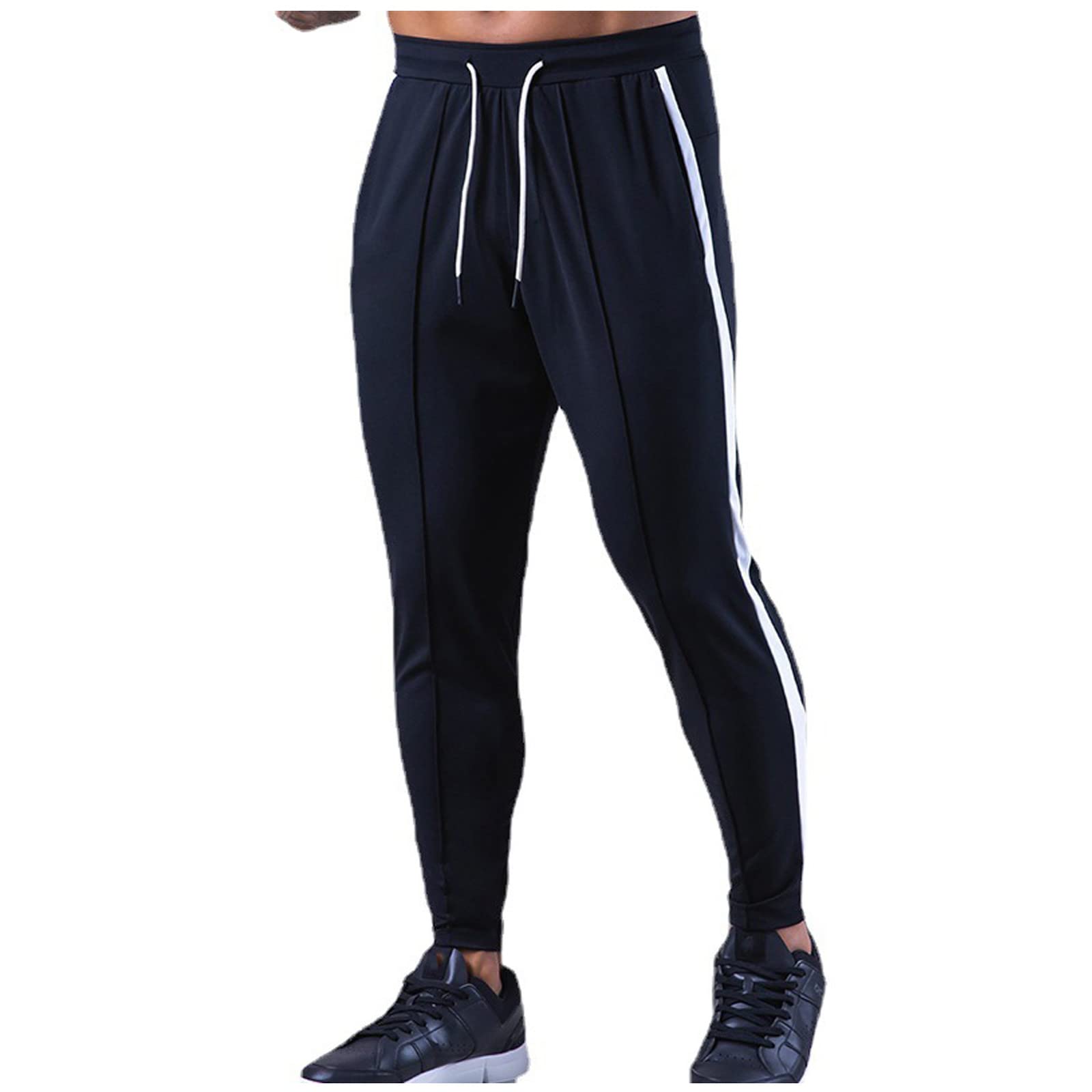 Men's Slim Fit Side Striped Jogger Pants - Athletic Running Sweatpants for Workout, Gym & Casual Wear | Lightweight Comfortable Track Pants for Sports & Everyday Use