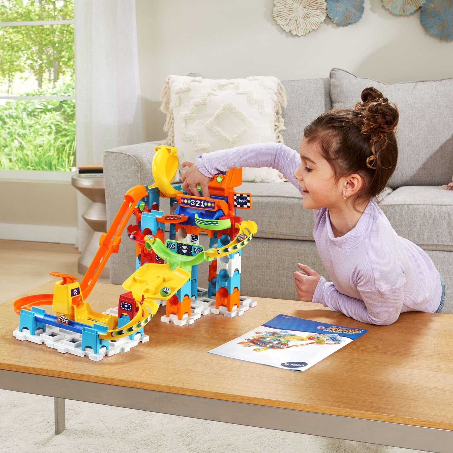VTech Marble Rush Raceway Set - STEM Learning Toy for Kids Ages 4-8 | Interactive Marble Run Building Game | Perfect for Birthday Gifts & Indoor Play | Encourages Creativity & Problem Solving Skills