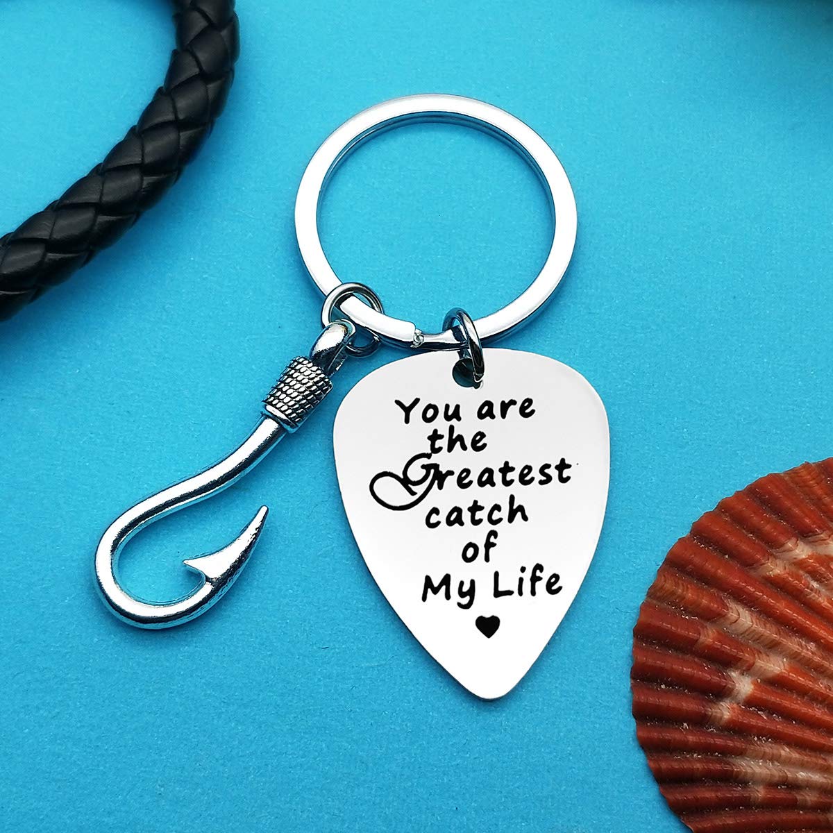Best Fishing Keychain Gift for Boyfriend, Fiance, Husband - 'You Are the Greatest Catch' - Wedding, Anniversary, Valentine's Day, Christmas & Birthday Present for Men - Perfect for Anglers & Romantic Occasions