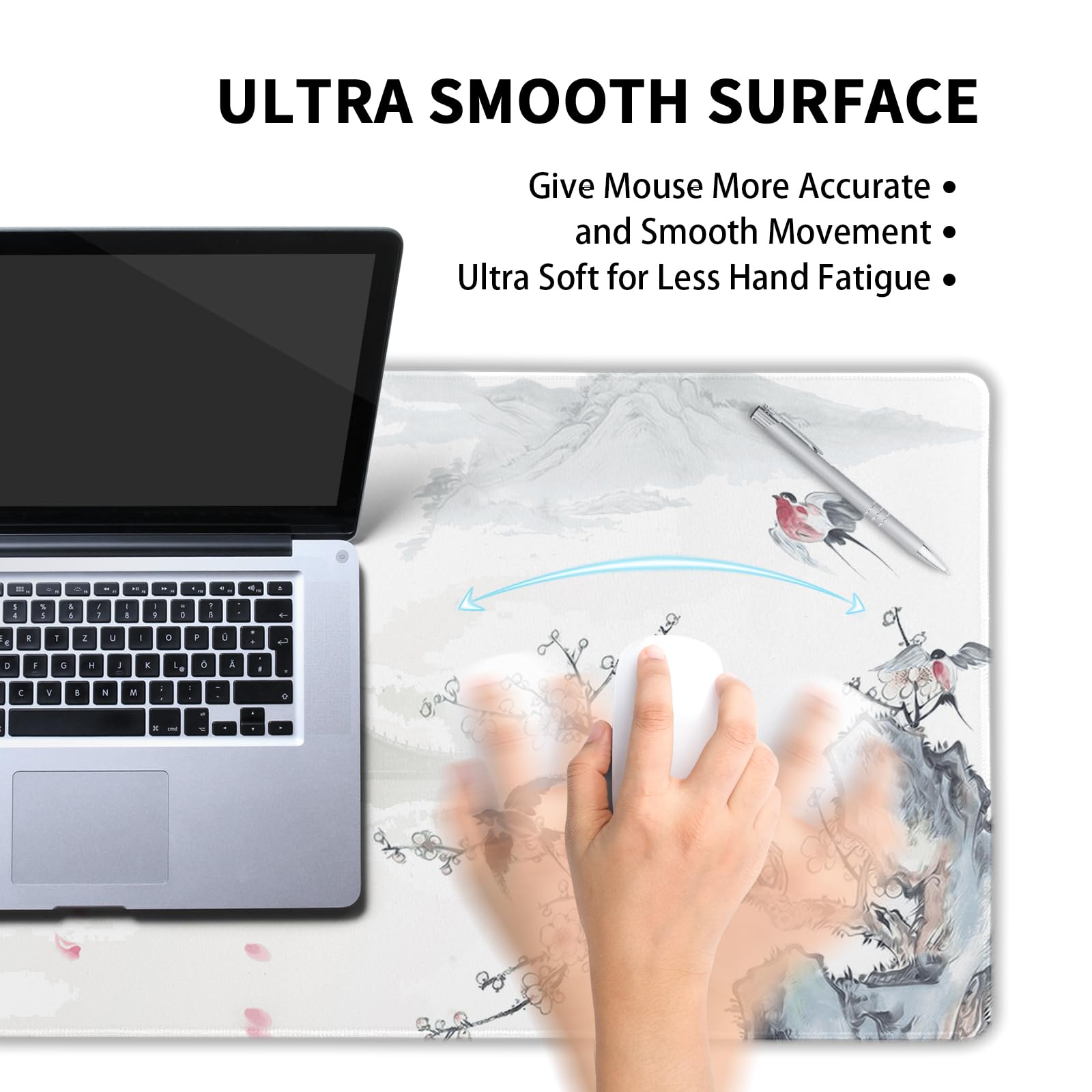 Cherry Blossom Gaming Mouse Pad - Large Non-Slip Desk Mat for PC, Office & Home Use