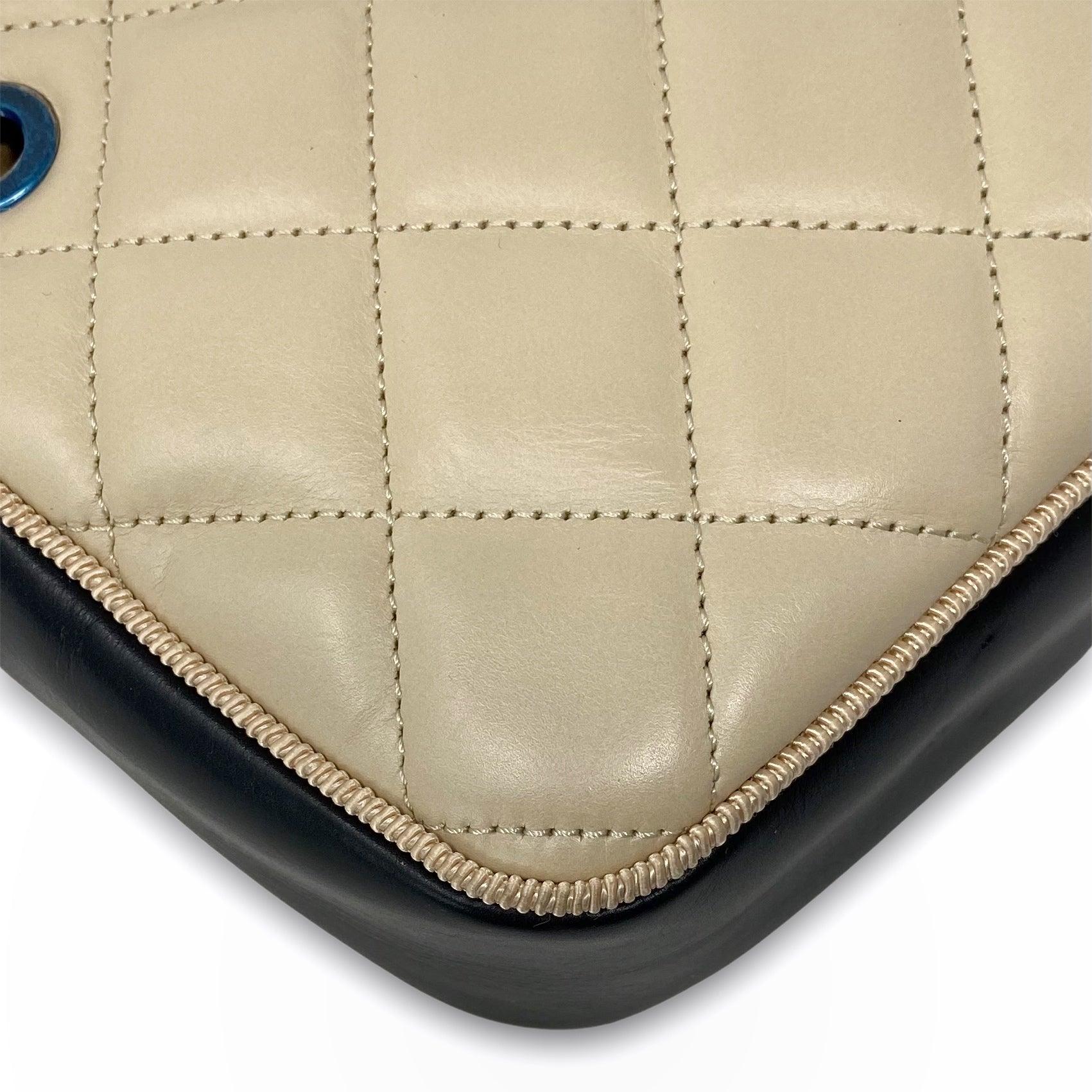 Chanel Beige Calfskin Small Ballerina Camera Crossbody Bag - Perfect for Date Night & Evening Events
