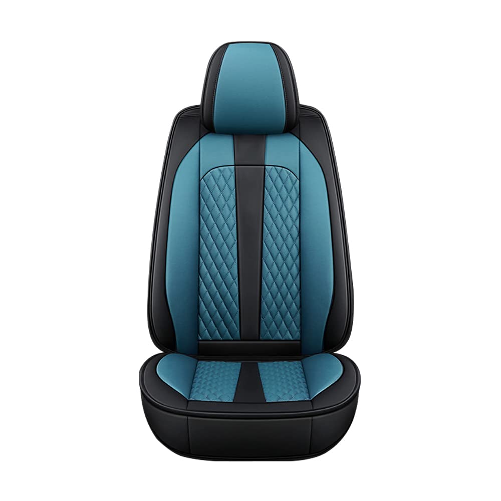 Premium Genuine Leather Car Seat Covers for Chevrolet Corvette C5 - Waterproof, Scratch-Resistant, Non-Slip Design with Airbag Compatibility (Full Set, Black/Blue) - Perfect for Daily Commuting & Road Trips