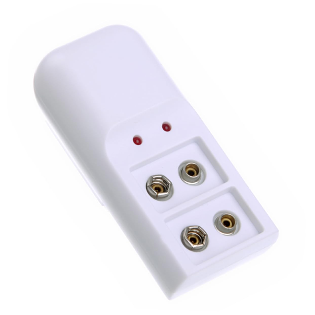 Angoily 9V Li-ion Rechargeable Battery and Charger Set - 2 Slot Compact Charger with LED Status Indicator - Perfect for Guitar Pedals, Smoke Detectors & Electronic Devices