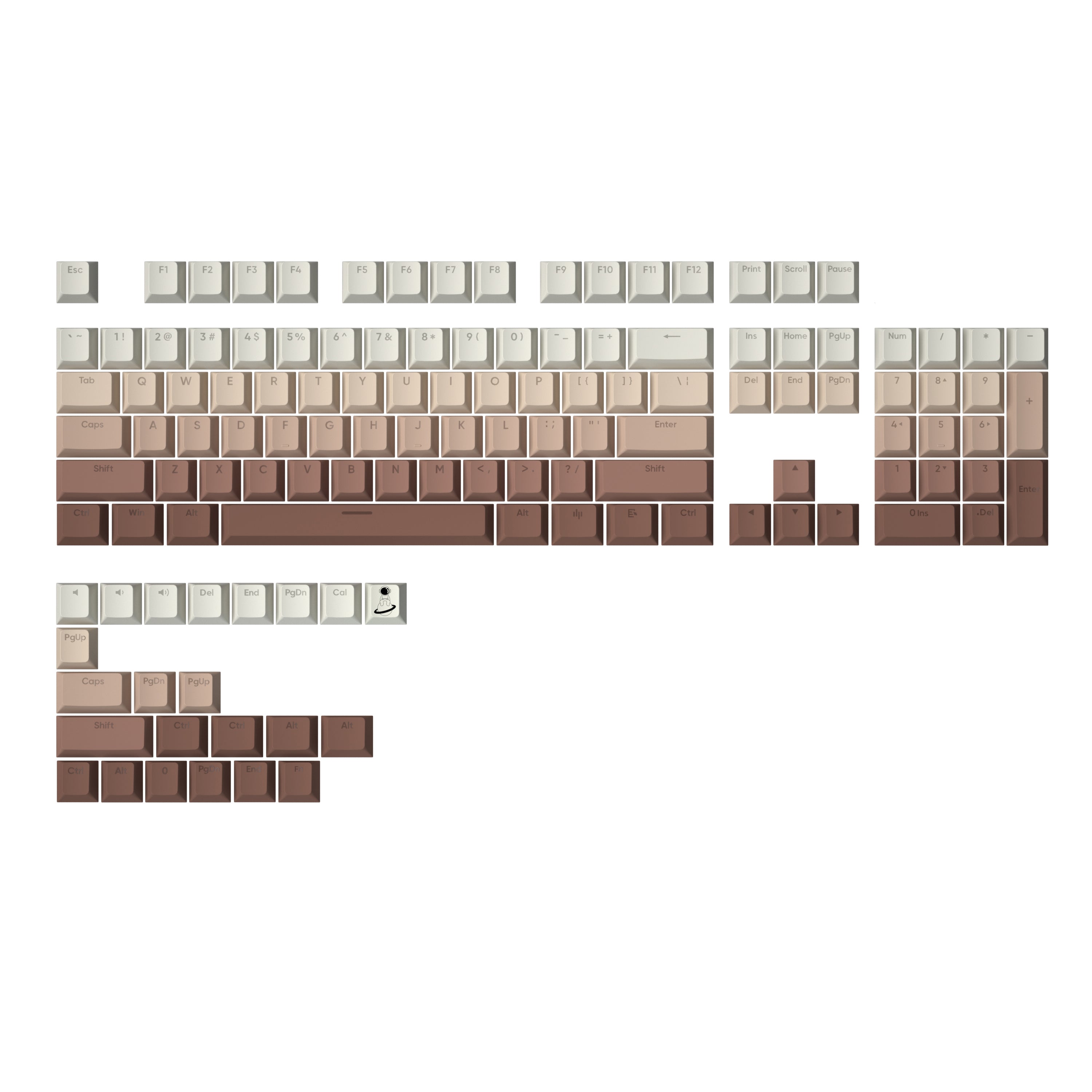 YUNZII Mechanical Keyboard Keycap Set - Full 104 Key PBT Dye-Sub Keycaps for Gaming & Typing (Mystery Bundle) - Perfect for PC, Mac, RGB Backlit Keyboards & Custom Builds