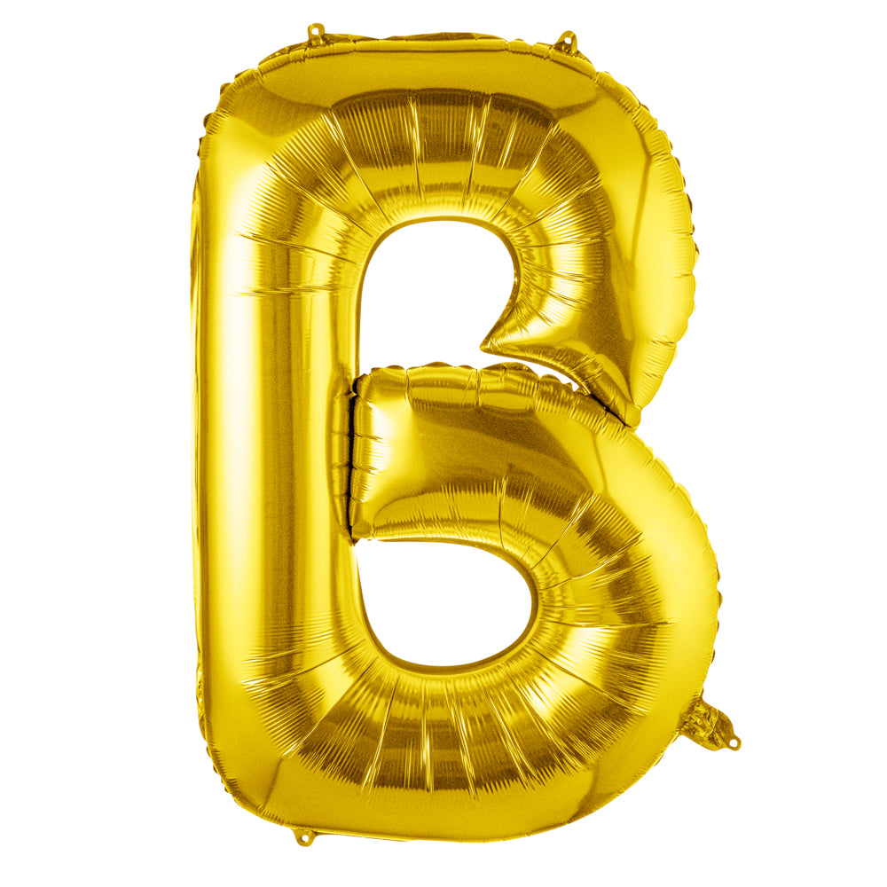 Balloonify Gold Mylar Letter B Balloon - 40 Inch Large Foil Alphabet Balloon for Birthday Party Decorations, Baby Shower, Wedding, Anniversary & Graduation Celebrations (1 Count Box)
