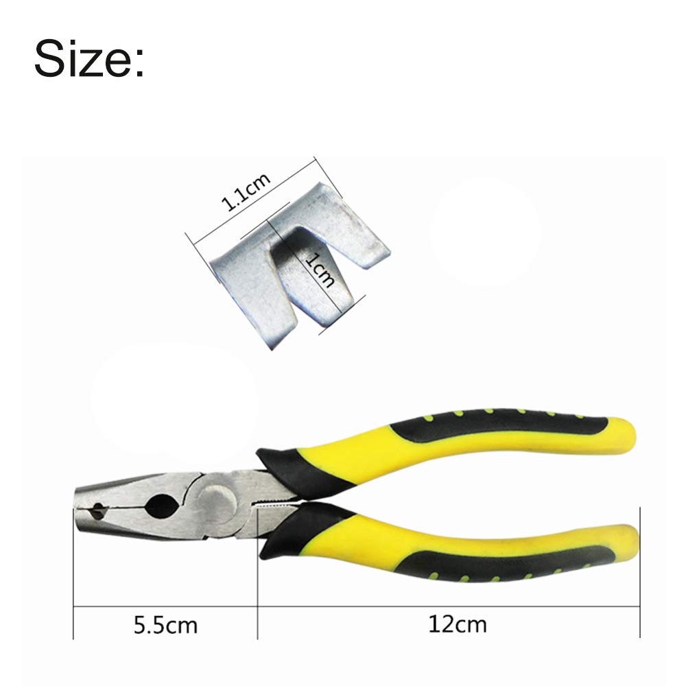 Heavy Duty Hog Ring Pliers - Professional Cage Fastening Tool Kit for Rabbit, Chicken & Poultry Wire Mesh - Durable Animal Cage Clip Fastener with Ergonomic Grip - Perfect for Pet Enclosures, Farm Fencing & DIY Projects