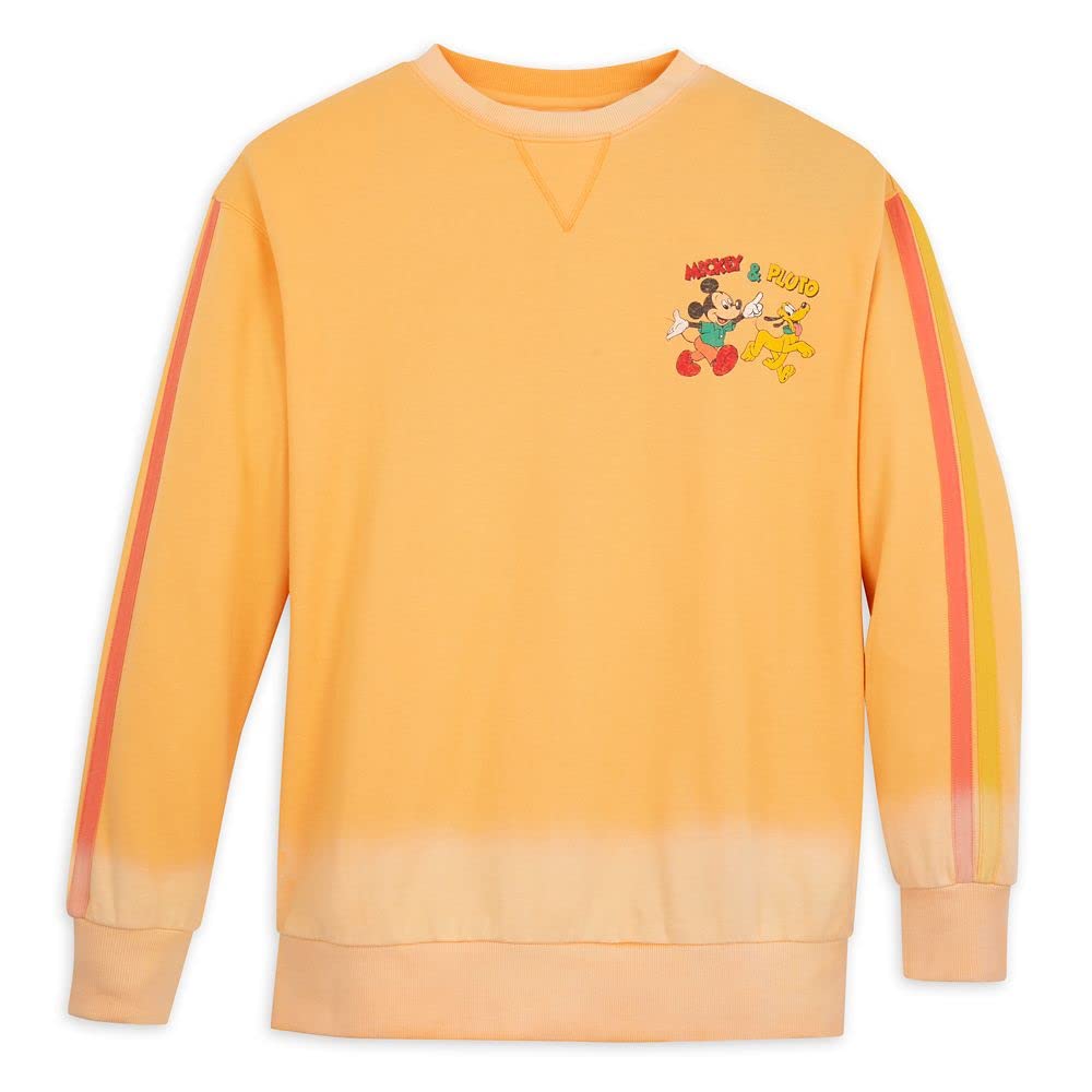 Disney Mickey Mouse & Pluto Graphic Sweatshirt for Adults - Cozy Pullover Hoodie for Casual Wear, Disney Fans & Gift Giving