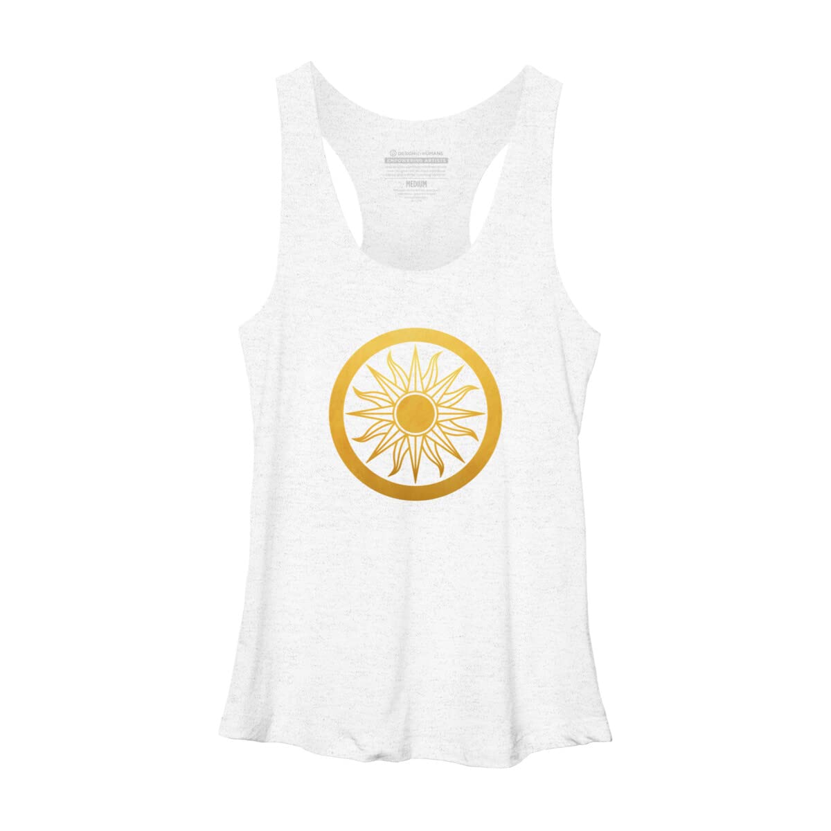 Design By Humans Women's Solar by Timea Racerback Tank Top - Lightweight Workout & Yoga Top for Women - Perfect for Gym, Running & Summer Outfits