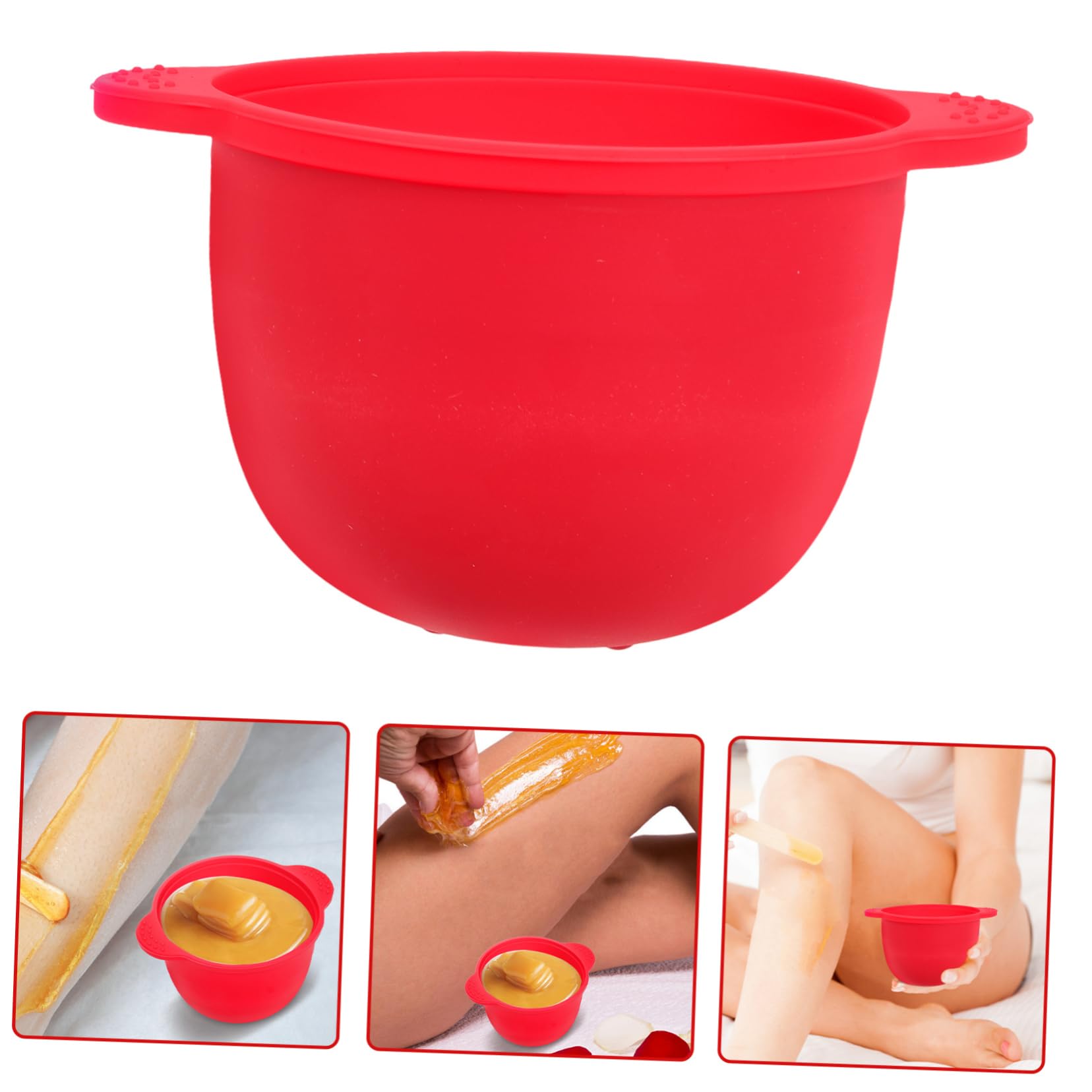 Mikinona Silicone Wax Pot Liner - 300ml Heat-Resistant Multipurpose Wax Bowl for Hair Removal, Home & Salon Use - Perfect for Waxing, DIY Beauty, and Professional Spa Treatments (Red)