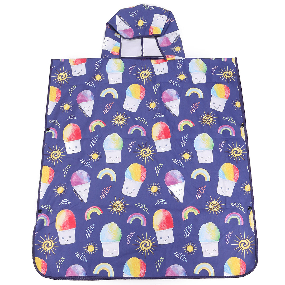 Hooded Beach Towel Poncho for Teens - Soft & Absorbent Shave Ice Blue - Perfect for Swimming, Surfing & Outdoor Activities