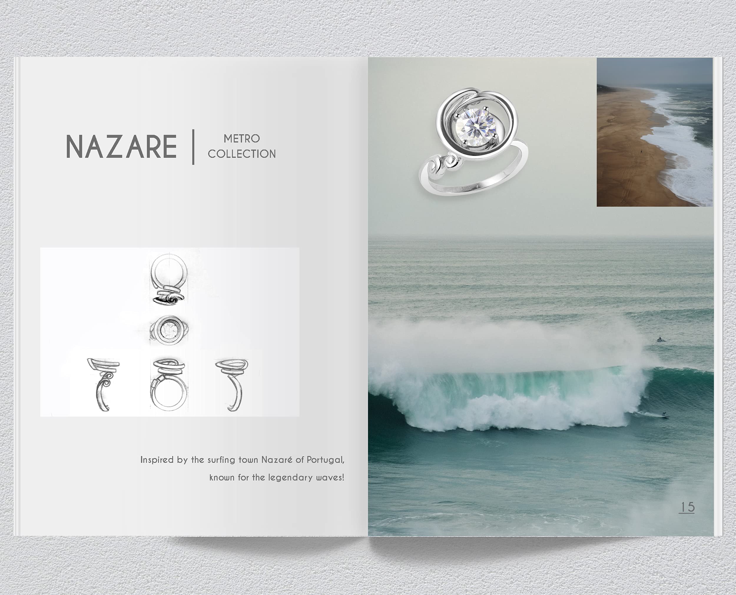 Rainbow Opal Ring for Women - October Birthstone Solitaire Sterling Silver Ring - Unique Circle Wave Design - Elegant & Simple Jewelry Gift for Her - Perfect for Birthdays, Anniversaries & Special Occasions