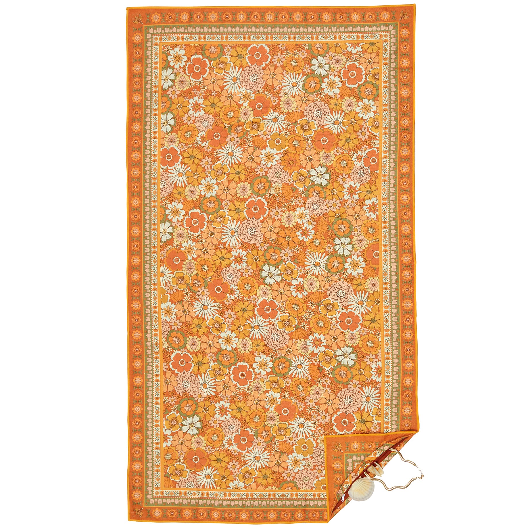 Golden Hour Premium Sand-Free Beach Towel - Ultra Absorbent, Quick Dry, Large Size for Pool, Beach, Yoga & Travel