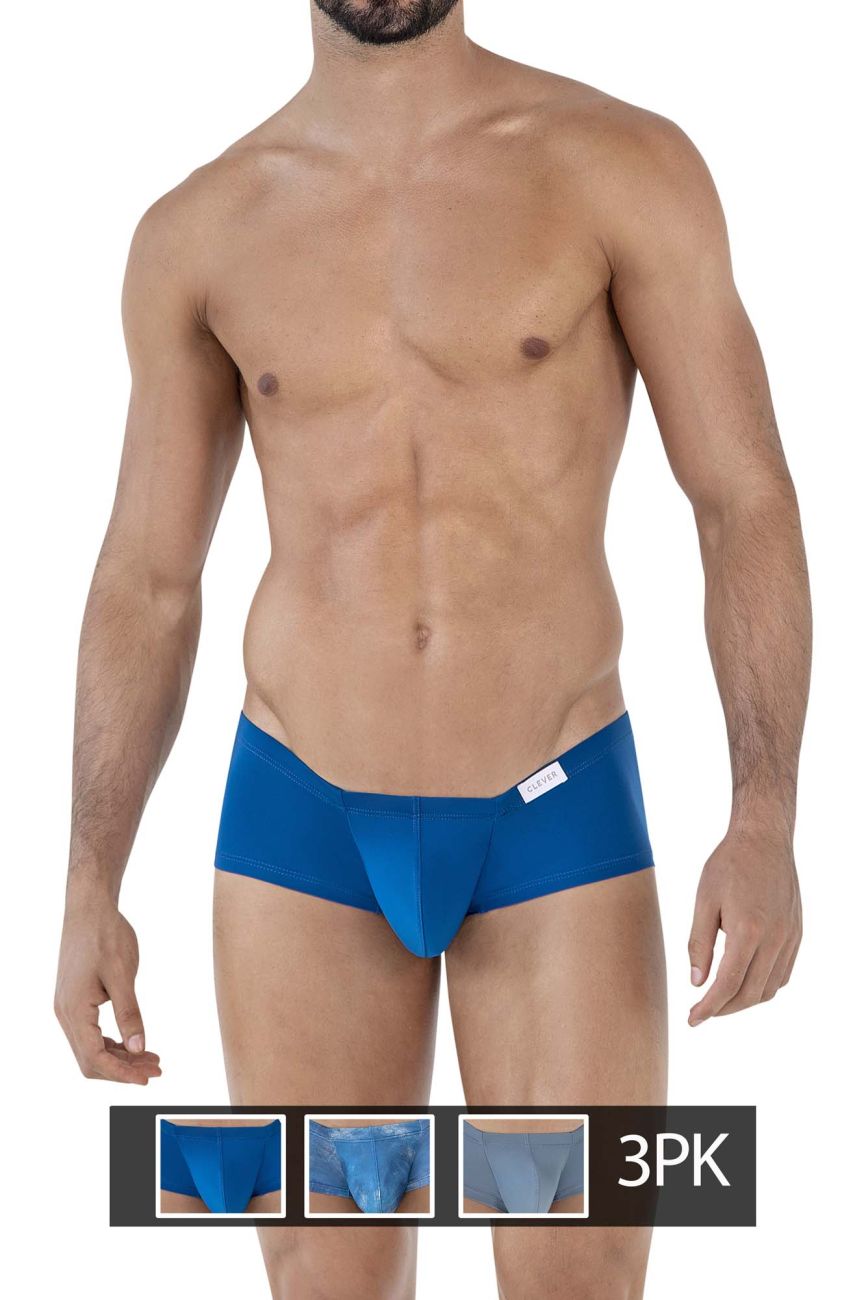 Clever Australian Latin Trunk - Petrol Blue, Dark Blue & Gray 3-Pack Set | Stylish Travel & Gym Bag for Men & Women | Perfect for Workouts, Weekend Getaways & Business Trips