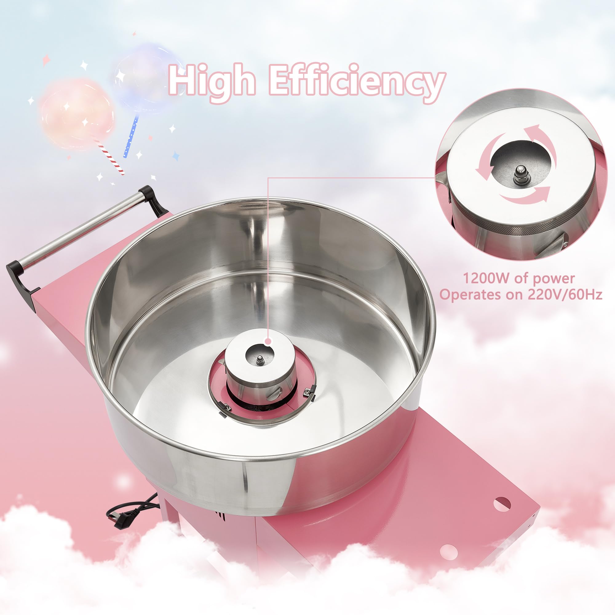 Commercial Electric Cotton Candy Machine for Kids & Parties - 20