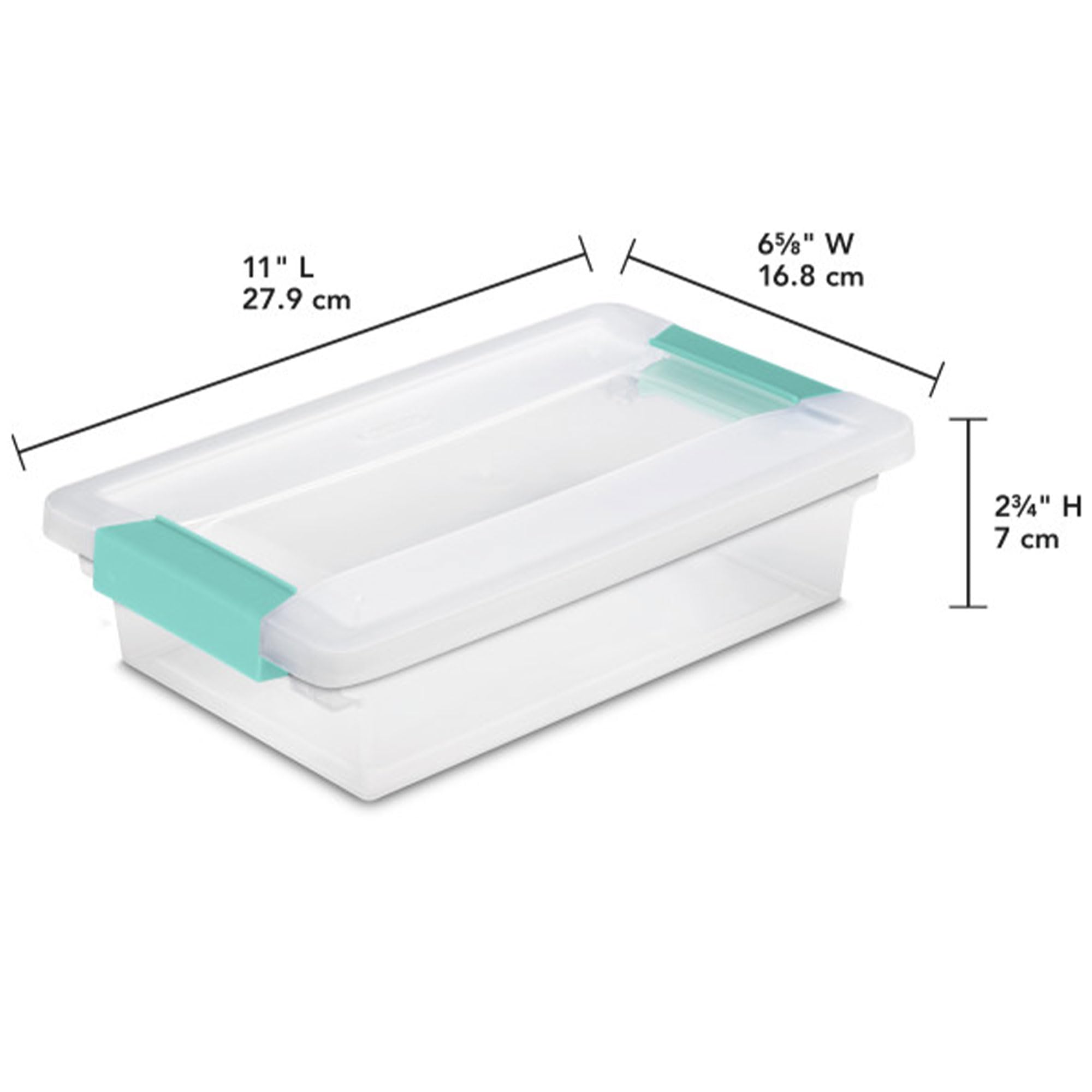 Sterilite 18-Pack Clear Plastic Storage Box with Secure Clip Lid - Small Organizer for Crafts, Office Supplies, Home Organization & School Projects - Perfect for Beads, Pens, Paper Clips & Art Materials