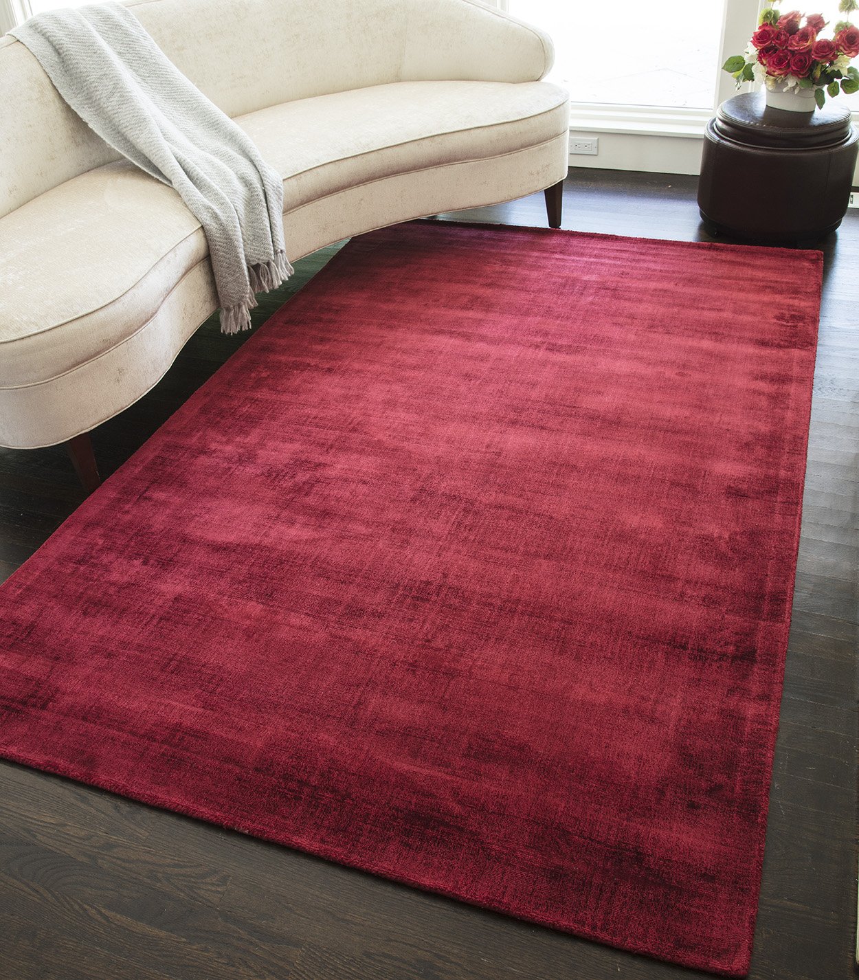 Rugs America Roses Area Rug 5' x 8' - Floral Design Non-Slip Living Room Rug for Bedroom, Dining Room & Home Decor