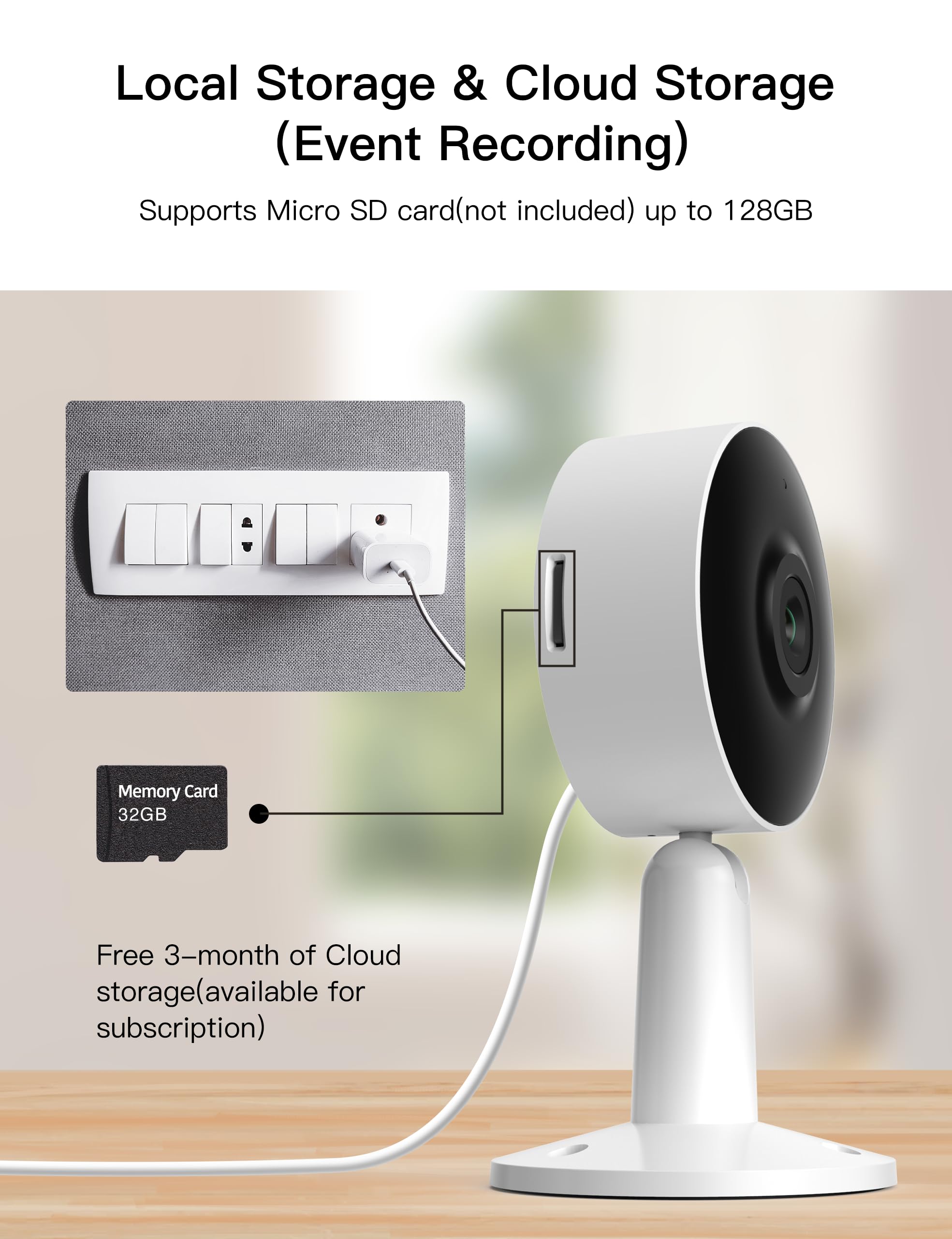 Arenti 4MP Indoor Security Camera 3 Pack - 2.5K HD Baby Monitor & Pet Camera with Motion/Sound Detection, Night Vision, 2-Way Audio, Phone App - Ideal for Home, Nursery, Pet Monitoring (IN1Q 3PC)
