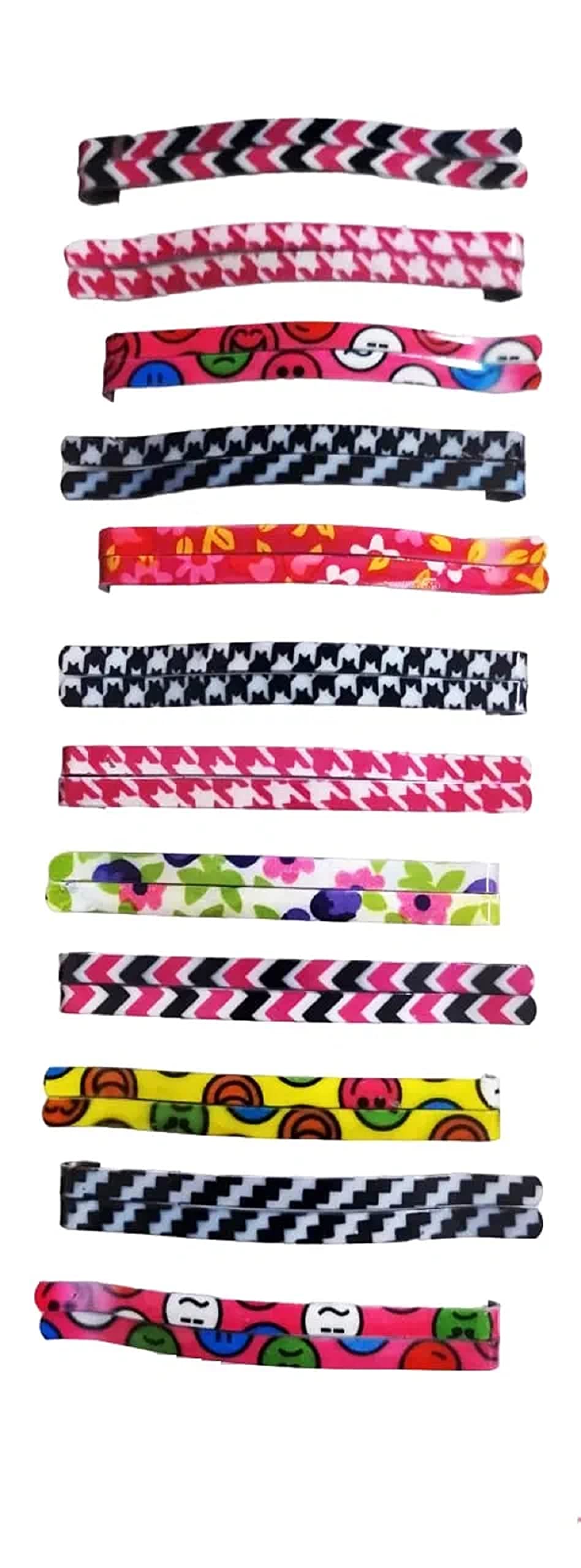 Ghelonadi Printed Bobby Pins for Women - 12 Pairs Multicolor Hair Clips | Fashion Hair Accessories for Styling, Updos & Hair Decoration