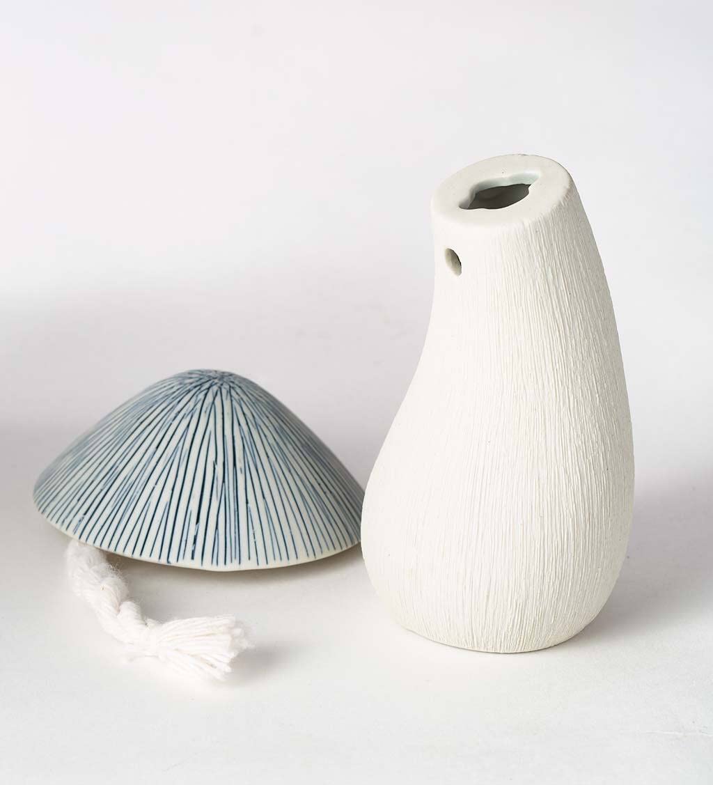 Handcrafted Ceramic Mushroom Diffuser for Essential Oils | Aromatherapy Home Decor | Perfect for Bathroom, Entryway, Kitchen & Office | Small Mushroom-Shaped Oil Warmer | Natural Home Fragrance Solution