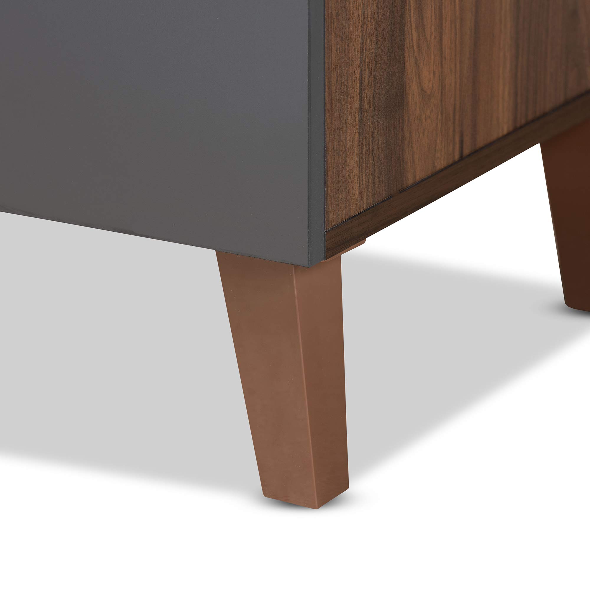 Baxton Studio Jaeger Desk Grey Walnut - Home Office Furniture