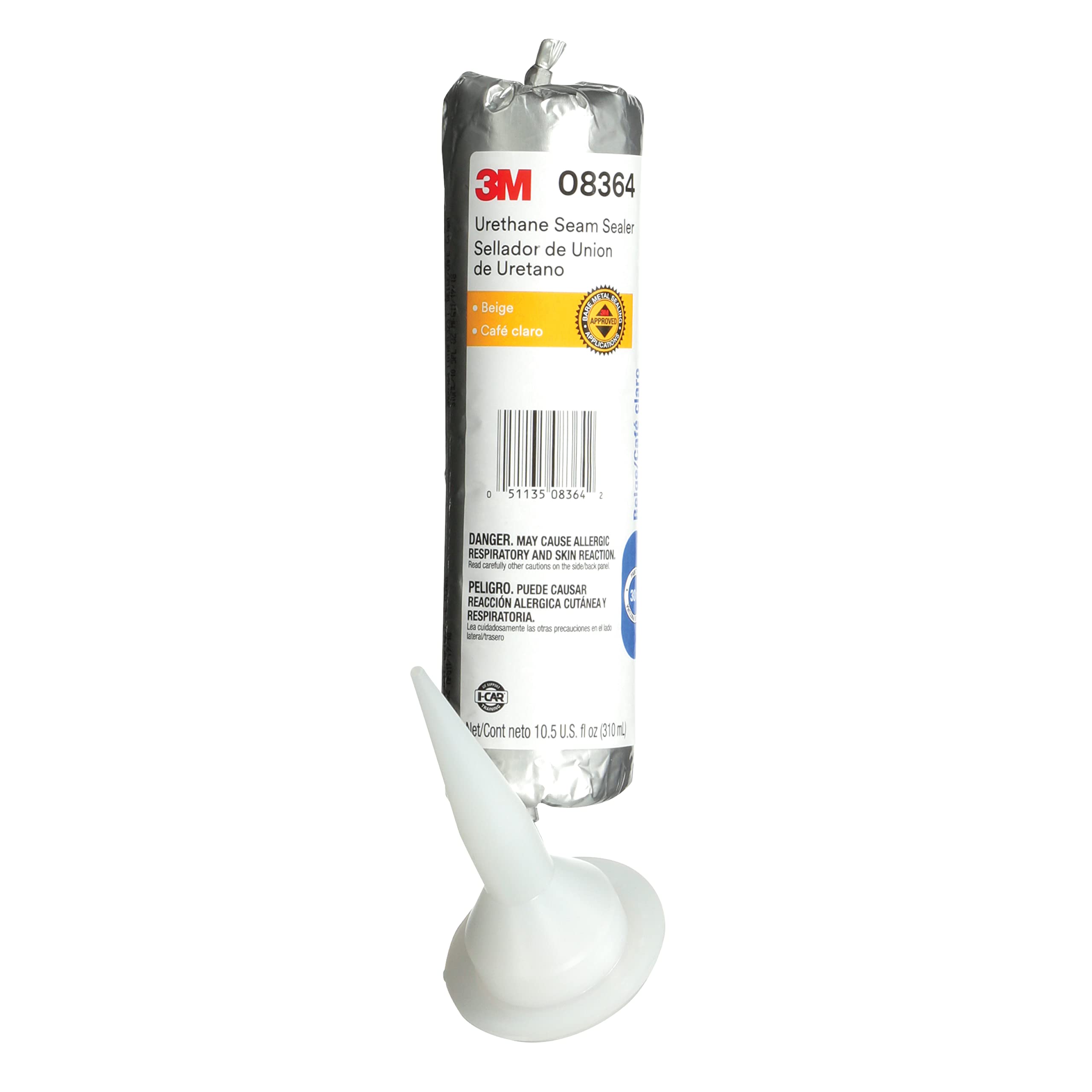 3M Urethane Seam Sealer 08364 - Beige High Solids Automotive & Marine Sealant (10.5 oz) - Permanently Flexible Waterproof Adhesive for Boats, RVs, Trailers & Outdoor Equipment Repair