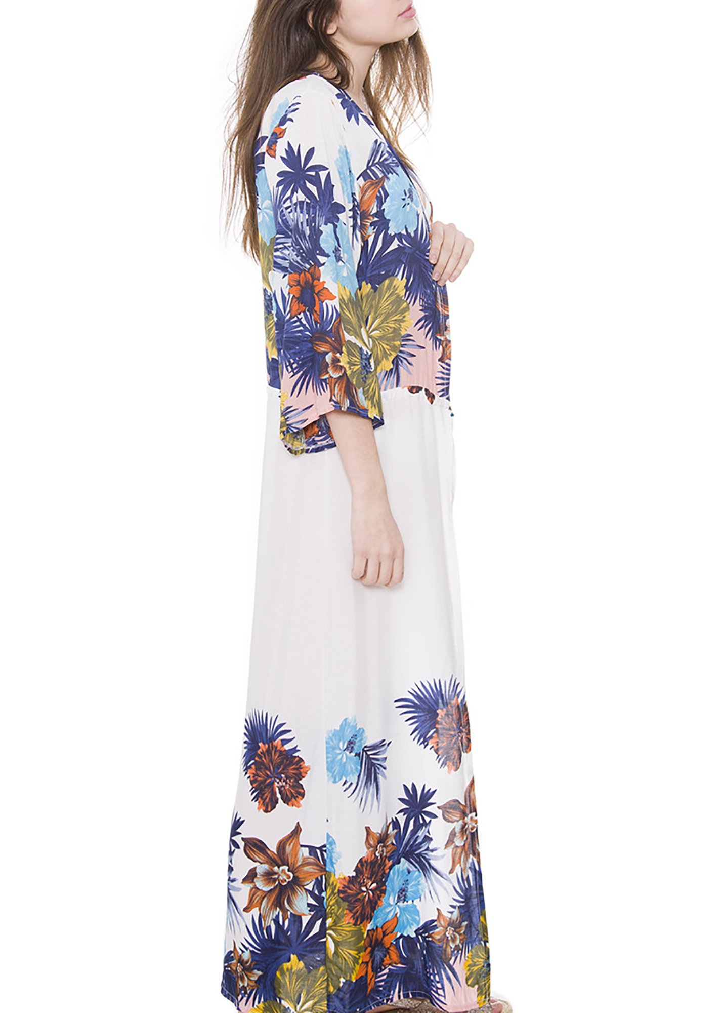 Elegant MIRMARU Women's Floral Kimono Cover Up - Lightweight Summer Beach Cardigan for Swimsuits & Dresses | Perfect for Poolside, Vacations & Boho Fashion