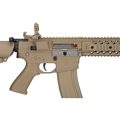 Lancer Tactical M4 Gen 2 EVO AEG Airsoft Rifle - Low FPS 350, Tan Color | Perfect for CQB, Indoor Airsoft Games & Tactical Training