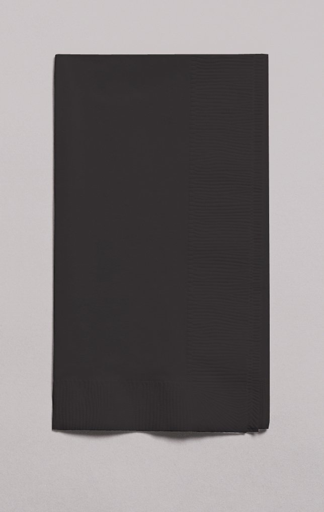Creative Converting 100-Count Black Velvet Party Supplies - Elegant Tableware & Decor for Weddings, Birthdays & Special Events