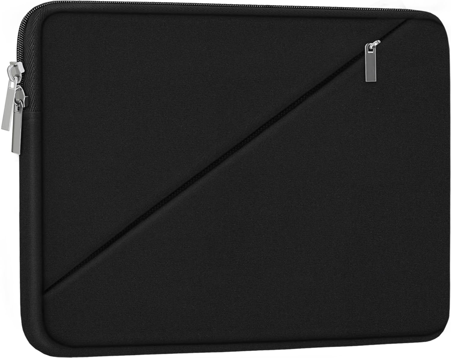 13.3 Inch Laptop Sleeve Case - Compatible with MacBook Pro 14 Inch, MacBook Air, Dell, HP, Lenovo - Travel Computer Bag with Pocket, Black - Perfect for Work, School, and Travel