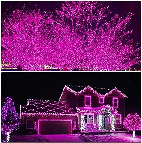 ILLUMINEW 100 LED Pink String Lights - 33 Ft Waterproof Outdoor Fairy Lights with 8 Modes | Romantic Valentine's Day Decorations, Bedroom & Room Decor | Perfect for Weddings, Parties, Garden & Patio Lighting