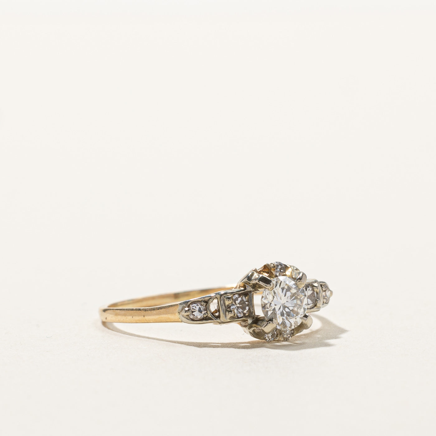 Vintage Diamond Ring - 0.41 Carat Total Weight (CTW) - Size 7.25 - Elegant Wedding Band, Anniversary Gift for Her, Perfect for Engagement & Special Occasions