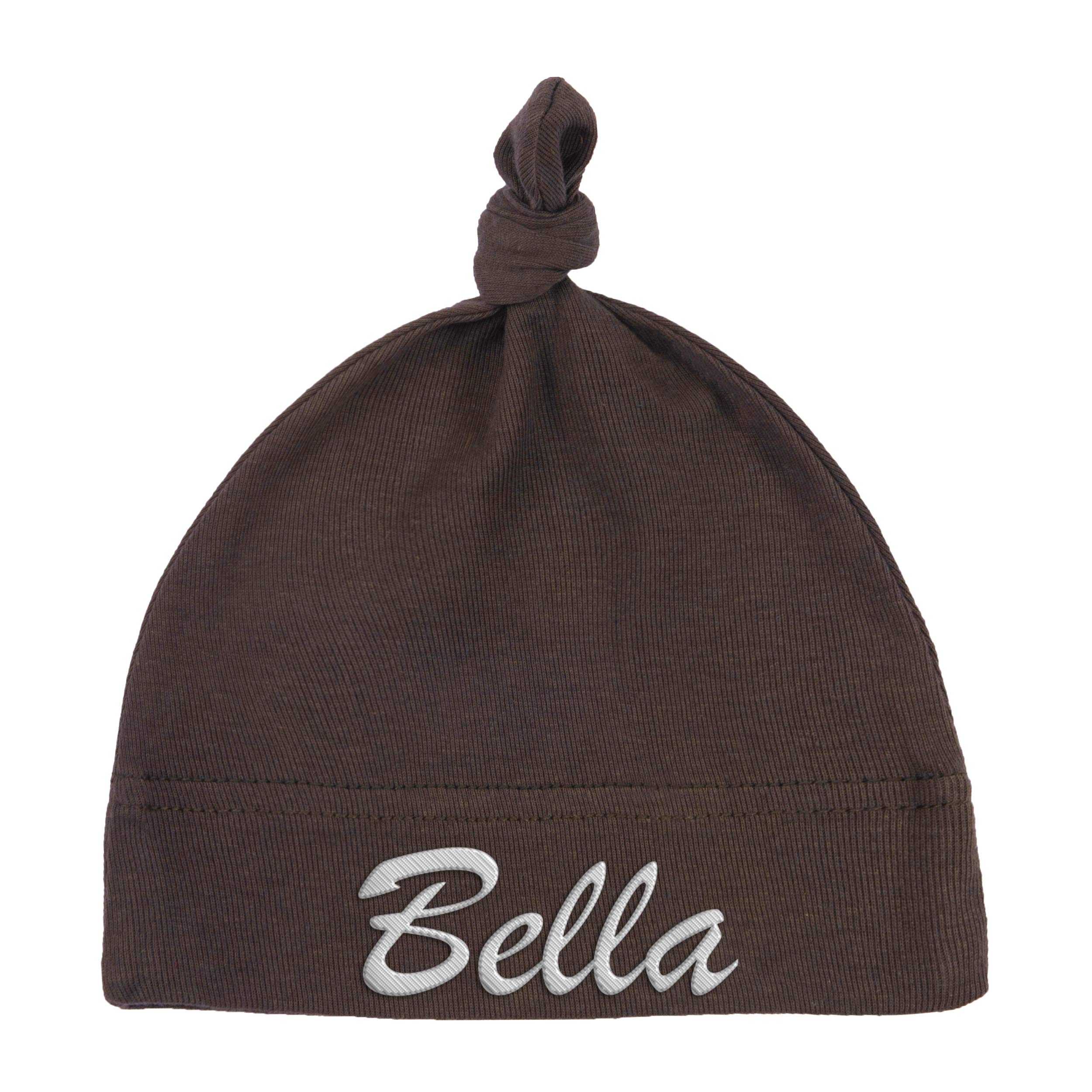 Soft Warm Baby Hats for Newborns & Toddlers - Adjustable Top Knot Beanie with Custom Embroidery | Perfect for Winter, Photoshoots & Gift Giving