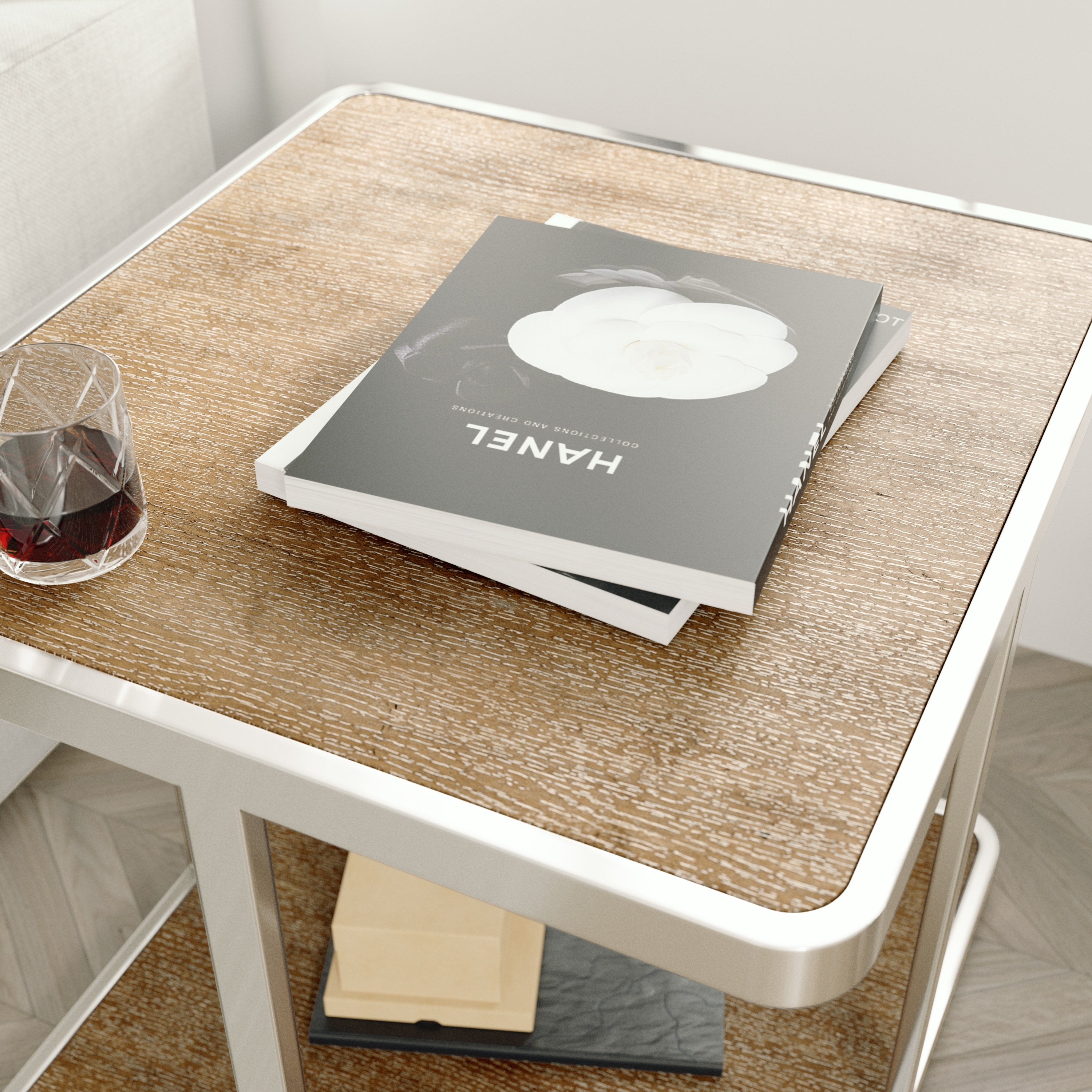 Roundhill Furniture Allan Contemporary Square End Table - Modern Nightstand in Brown for Living Room & Bedroom Decor