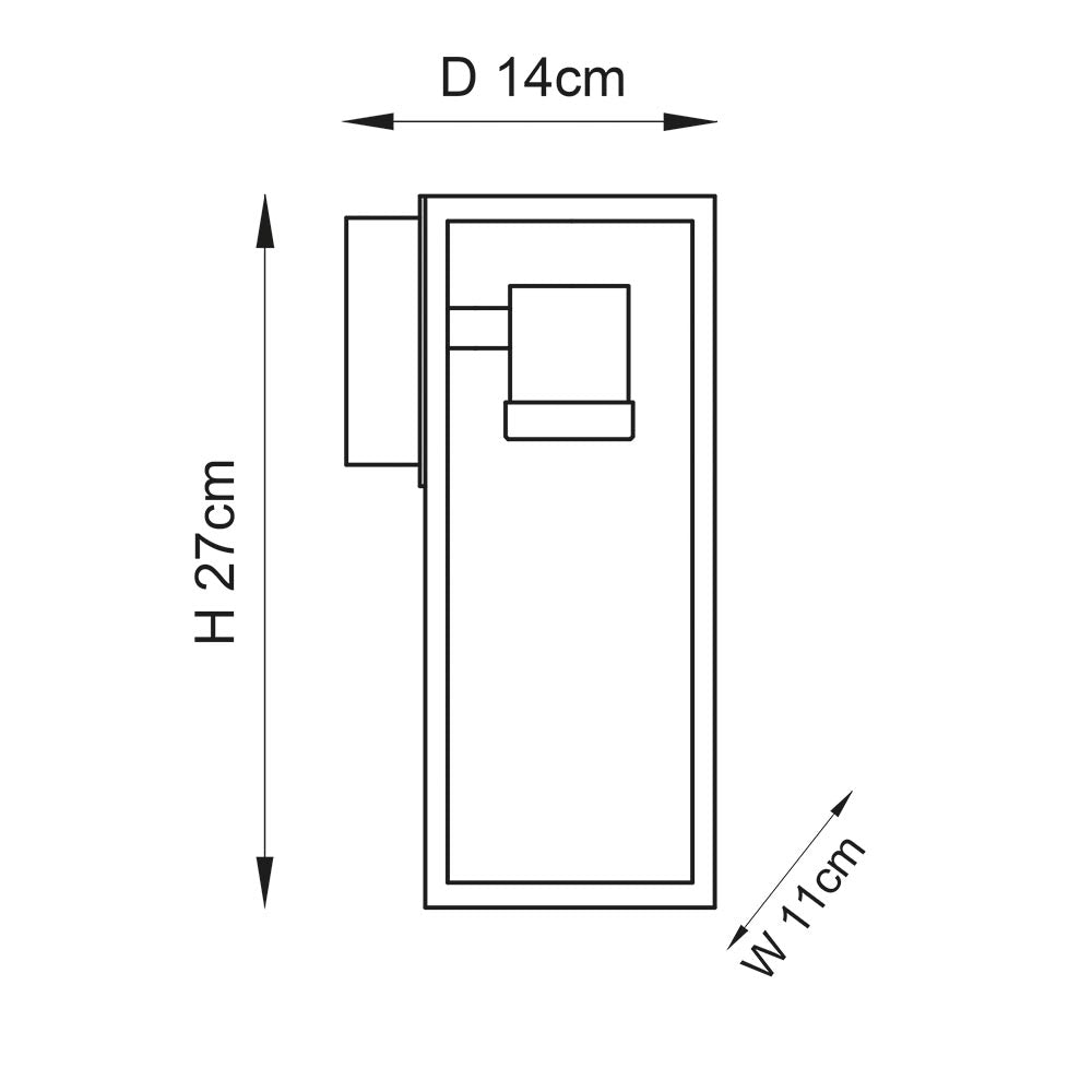 Briar 1Lt Bathroom Wall Light - Modern Vanity Sconce for Powder Room, Hallway & Bedroom Lighting - Waterproof IP44 Rated for Shower Areas