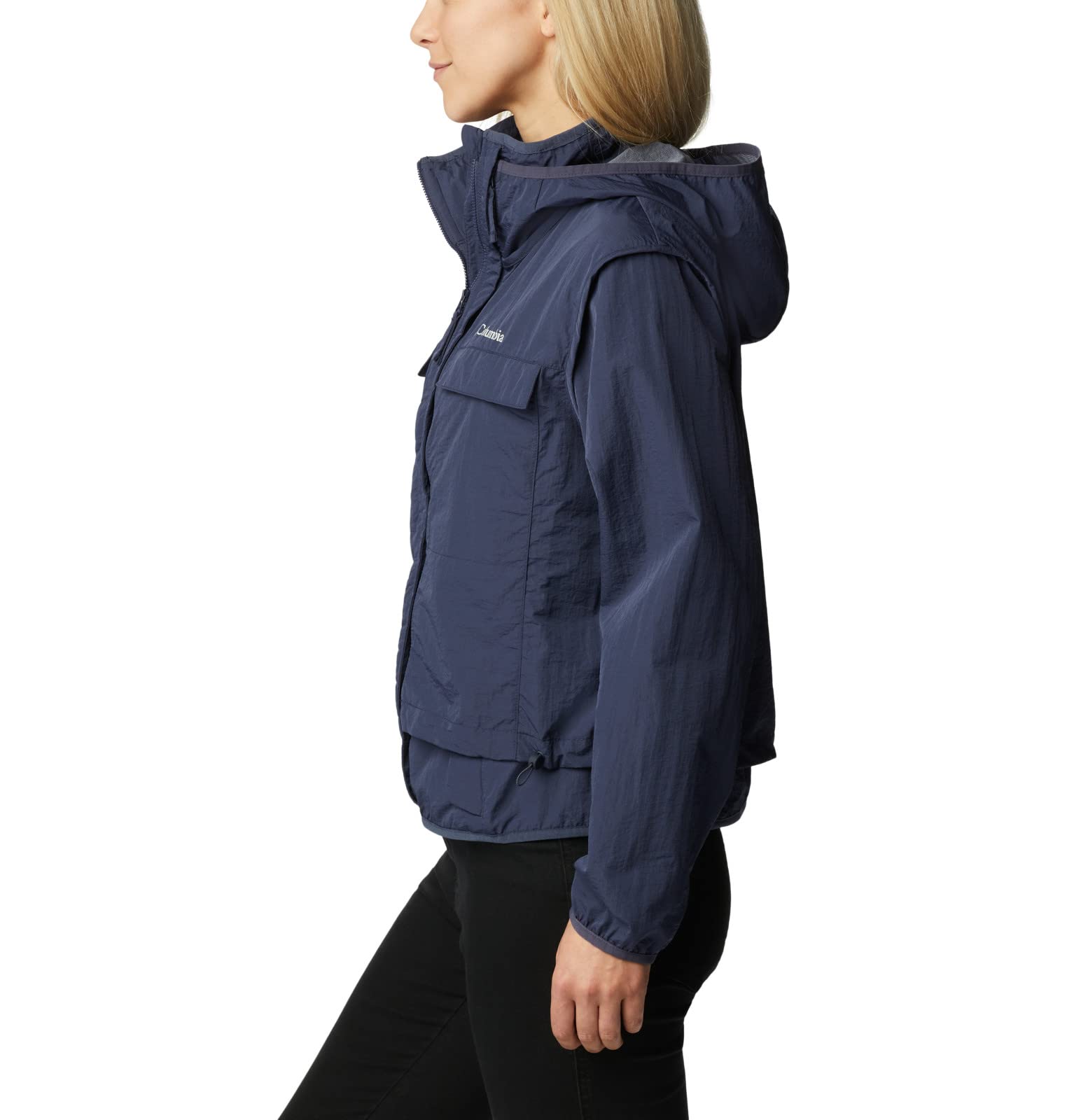 Columbia Women's Spring Canyon Wind Interchange Jacket - Lightweight Water-Resistant Windbreaker for Hiking, Travel & Outdoor Adventures