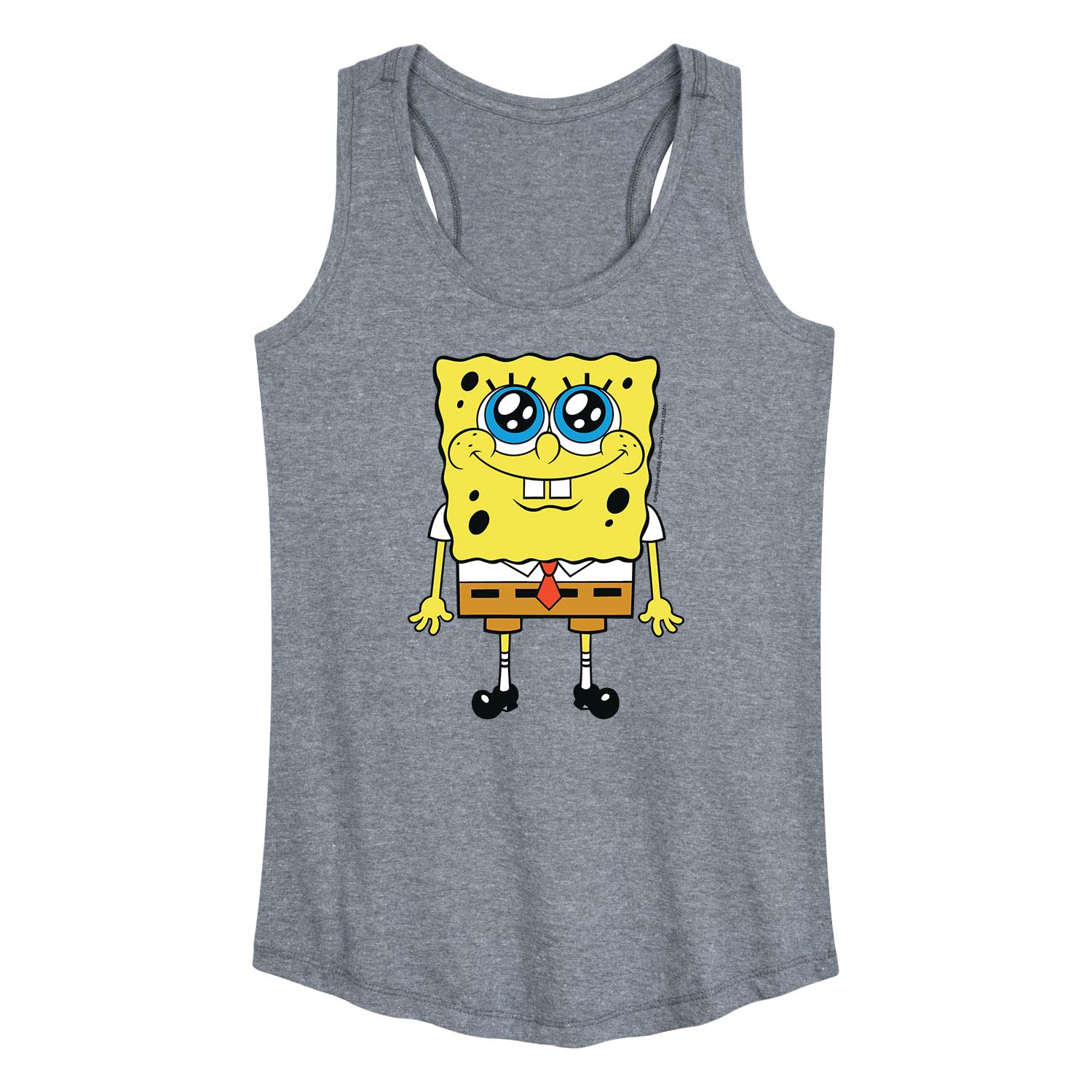HYBRID APPAREL Spongebob Squarepants Anime Women's Racerback Tank Top - Soft Breathable Workout & Casual Wear for Gym, Beach, and Summer Outfits