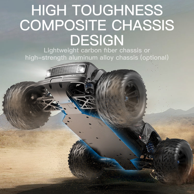 KFPLAN KF16 RTR 1/12 Scale 4WD Brushless RC Off-Road Truck - 60km/h High Speed, All-Metal Chassis, Oil-Filled Shocks, LED Lights for Night Racing - Perfect for Backyard Bashing, Trail Running & RC Racing Enthusiasts